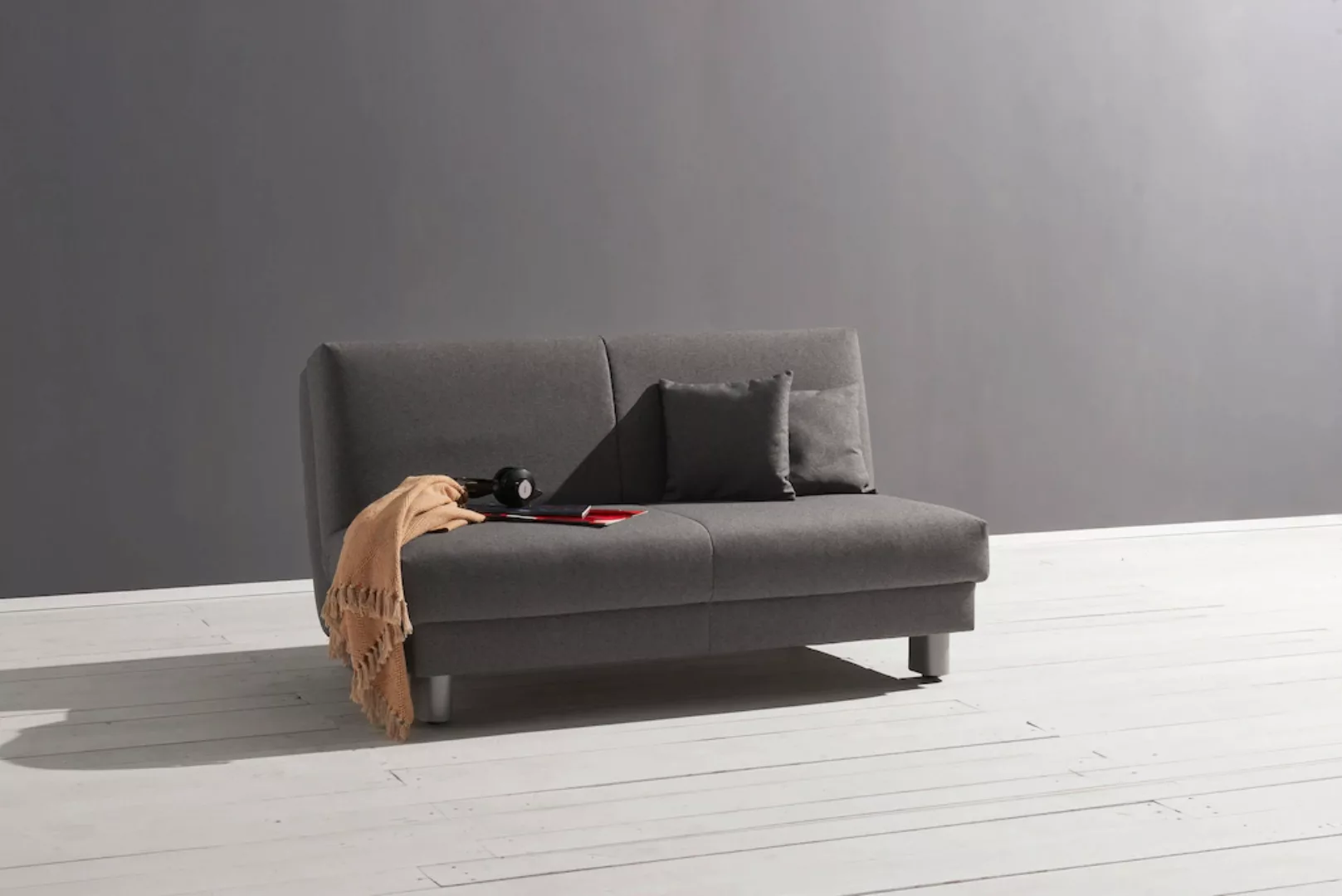 ell + ell Schlafsofa "Enny", Breite 180 cm, Liegehöhe 40 cm, Füße alufarben günstig online kaufen