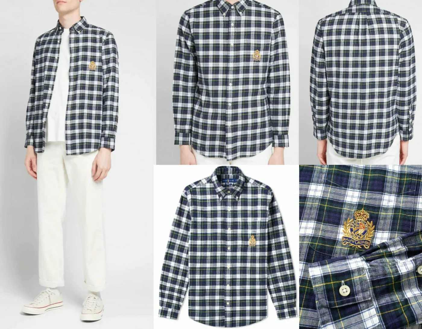 Ralph Lauren Langarmhemd POLO RALPH LAUREN CREST Shirt Karohemd Button Down günstig online kaufen