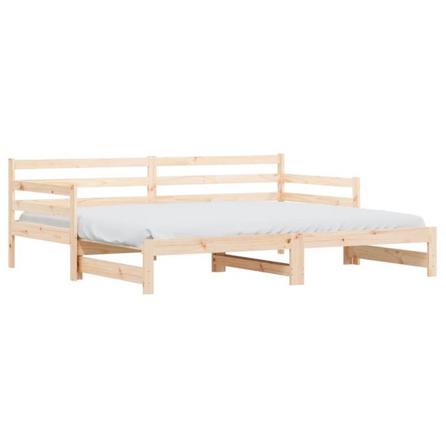 vidaXL Gästebett Gästebett Tagesbett Ausziehbar Weiß 80x200 cm Massivholz K günstig online kaufen