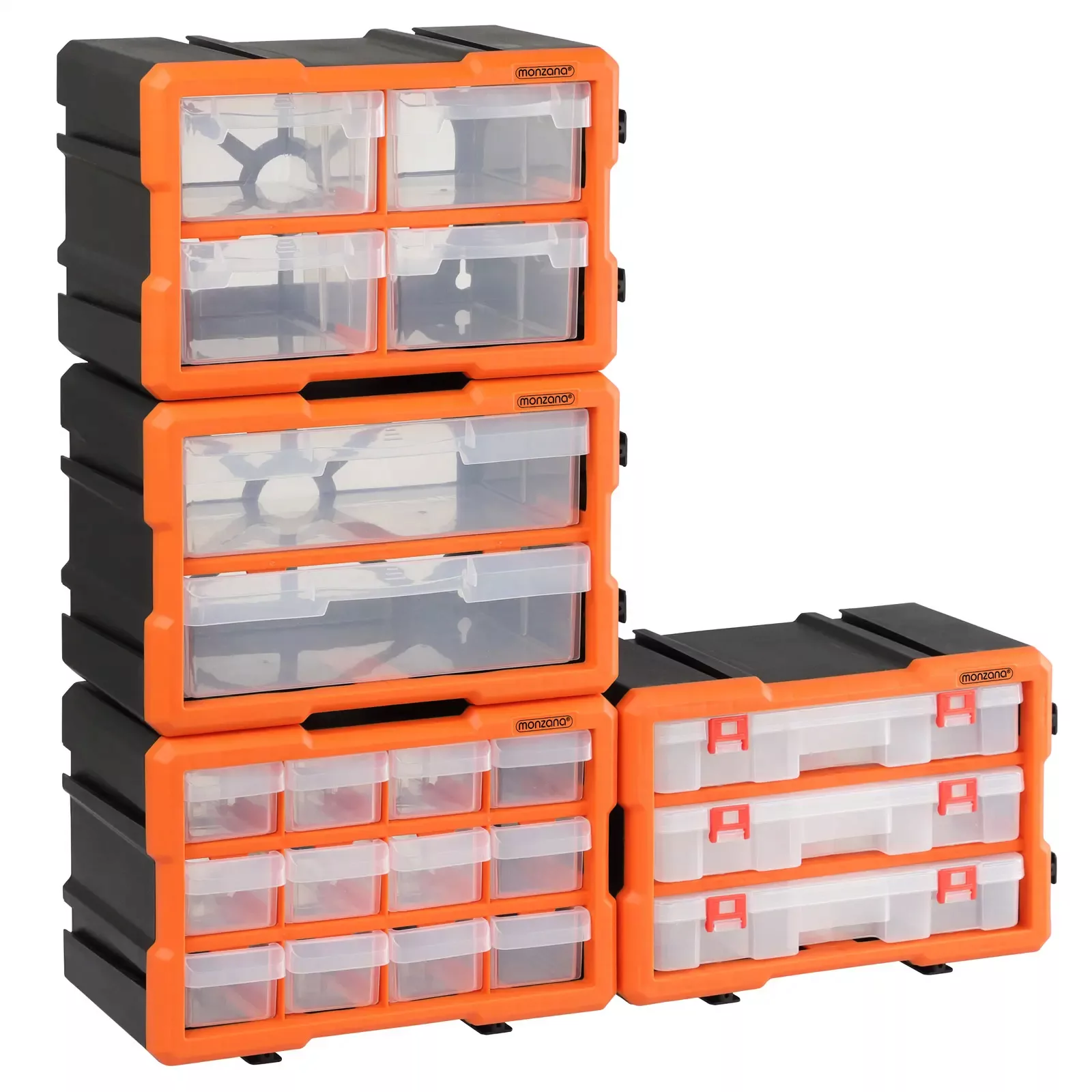 monzana Aufbewahrungsbox Set (4 St), Kleinteilemagazin günstig online kaufen