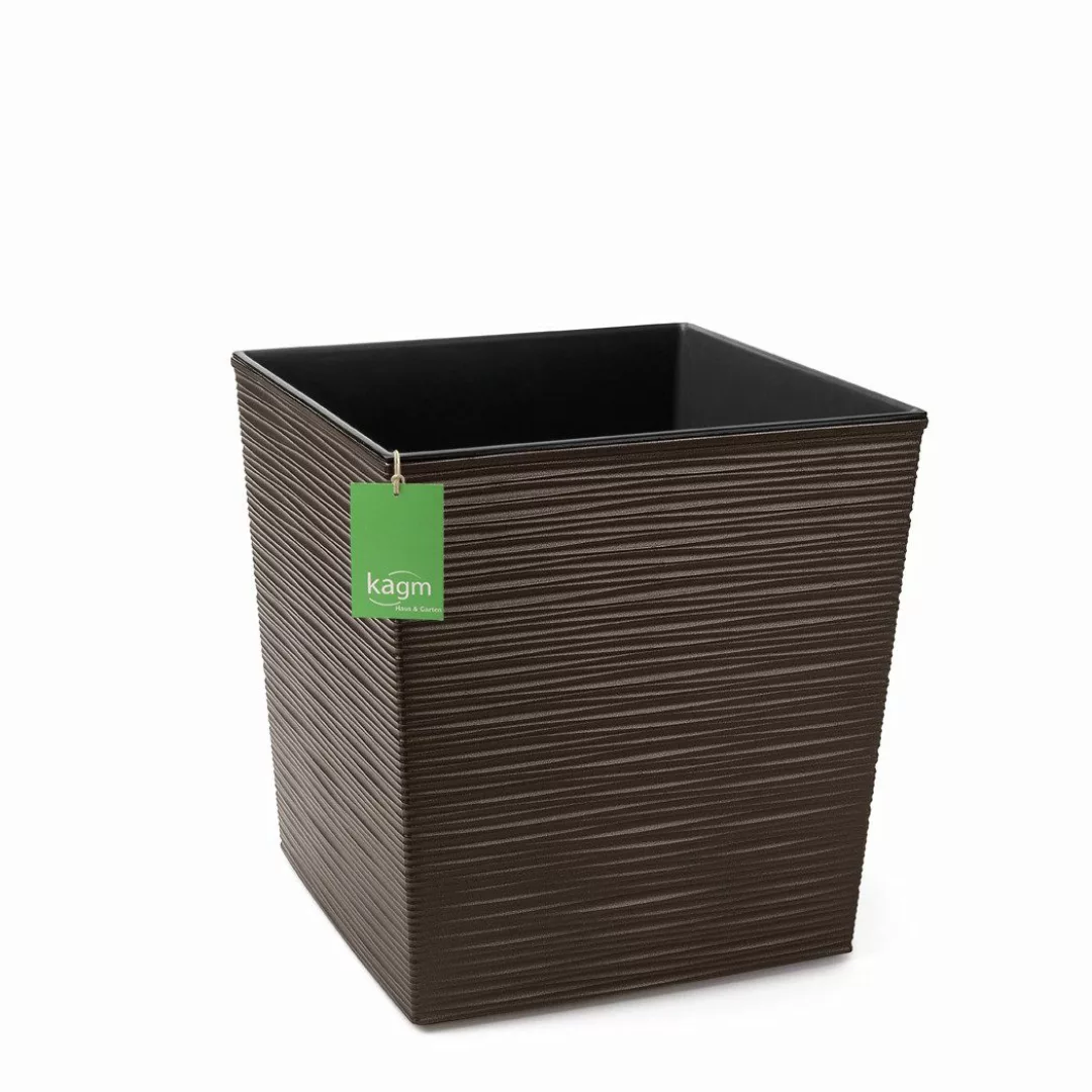 KAGM Pflanzkübel Blumenkübel square in Rillenoptik, günstig online kaufen