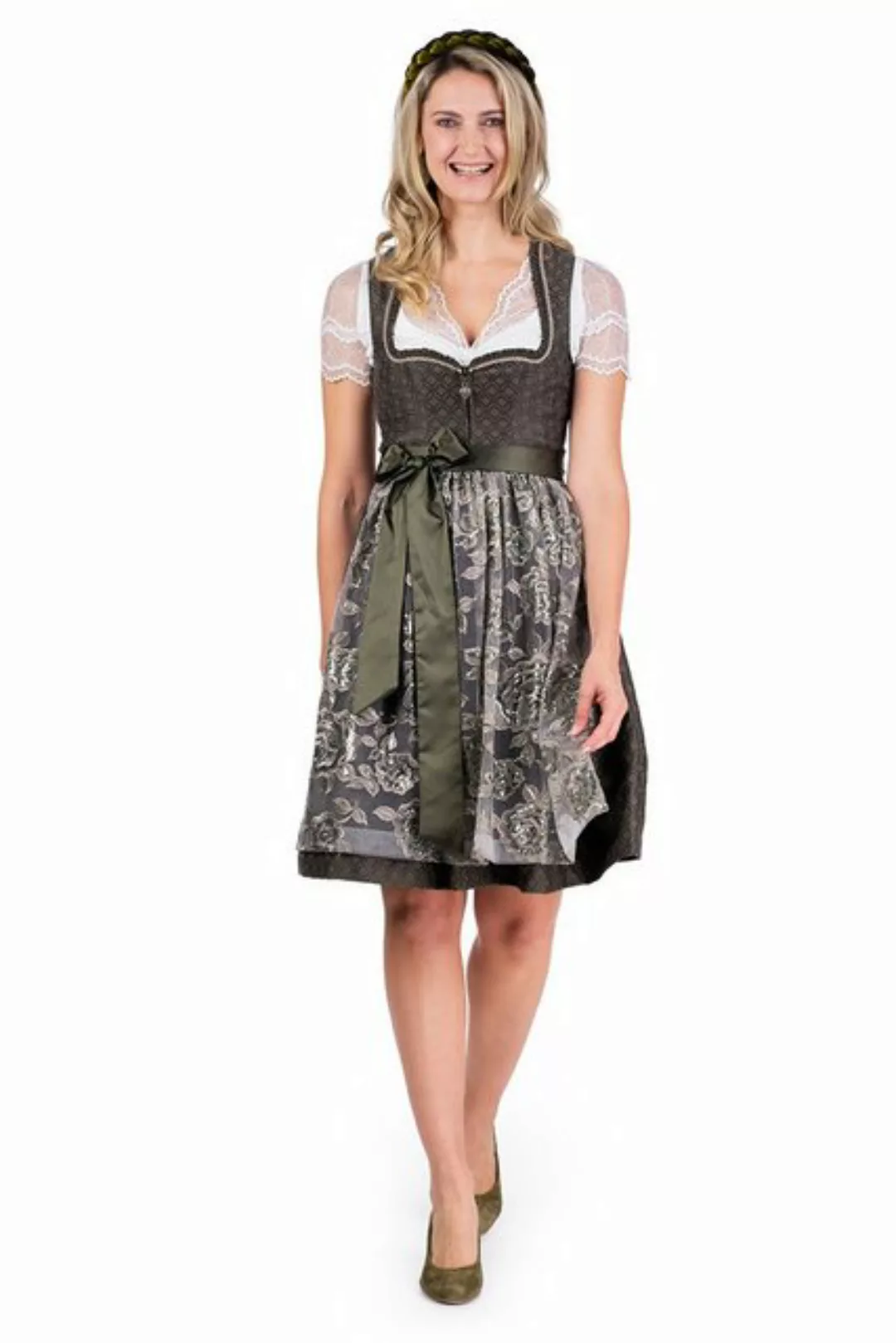 MarJo Dirndl Midi Dirndl 2tlg. - AMPFING - waldgrün günstig online kaufen