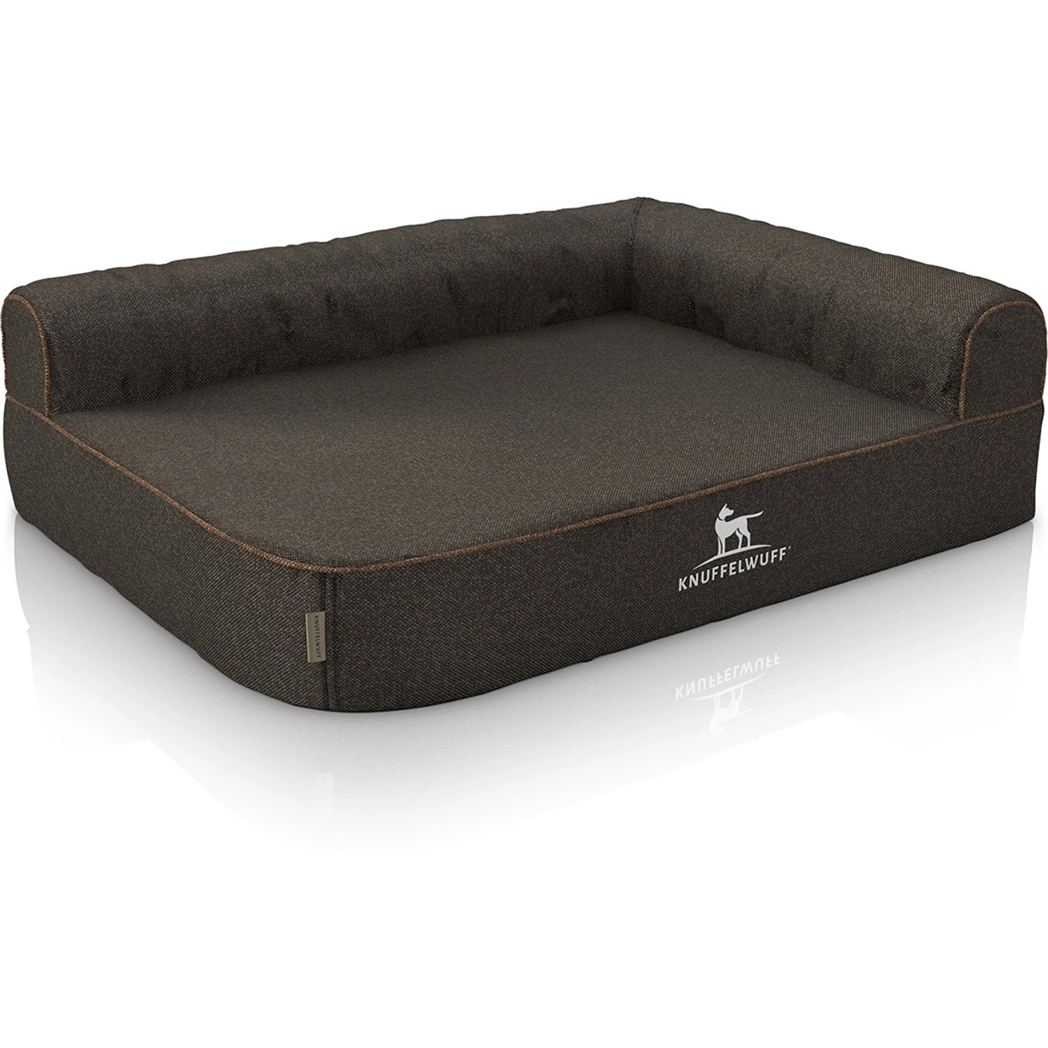 Knuffelwuff Eck Hundebett Marlie Orthopädisch Velours L 85 x 63cm Lehne Rec günstig online kaufen