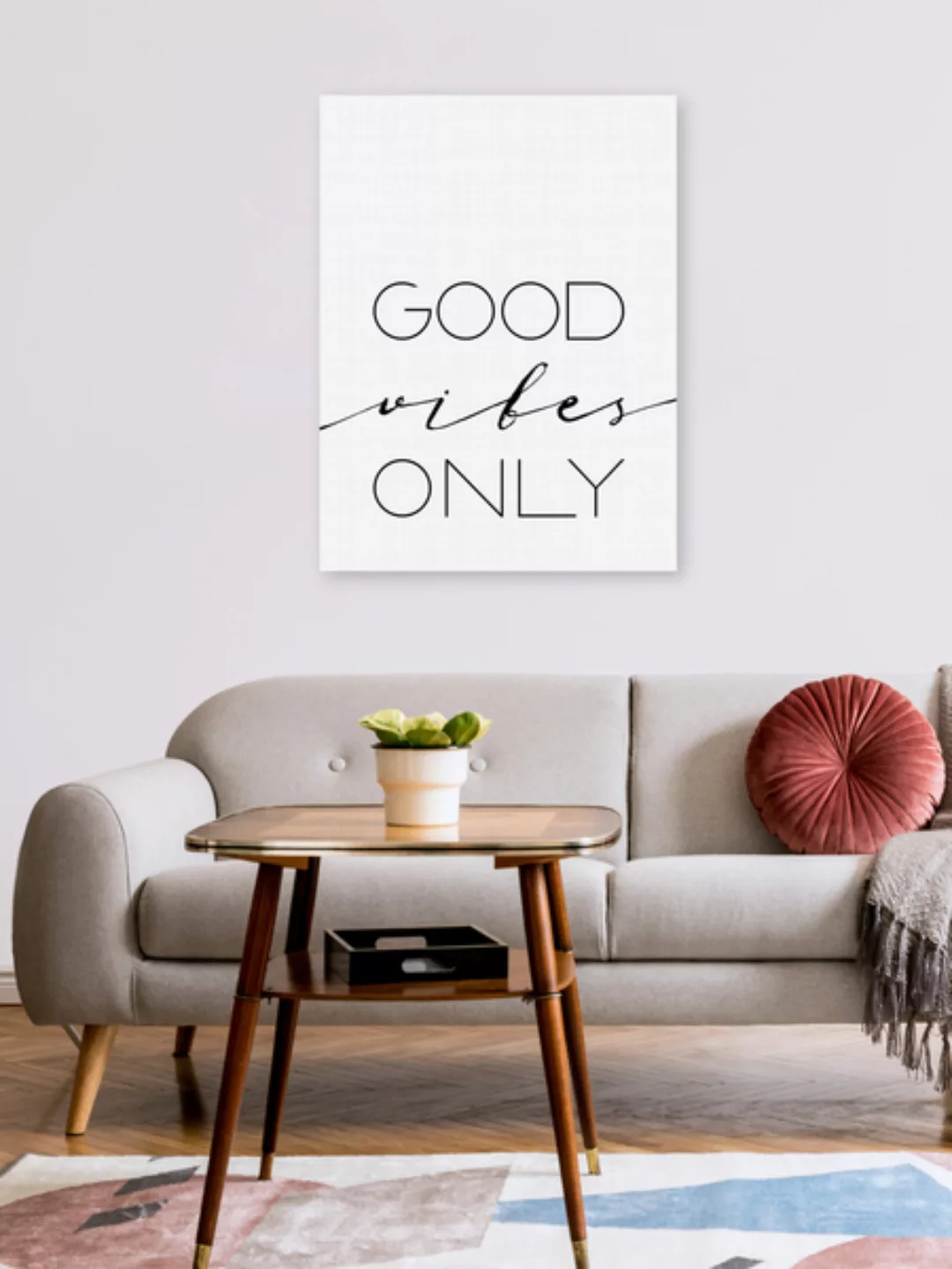 Poster / Leinwandbild - Good Vibes Only günstig online kaufen