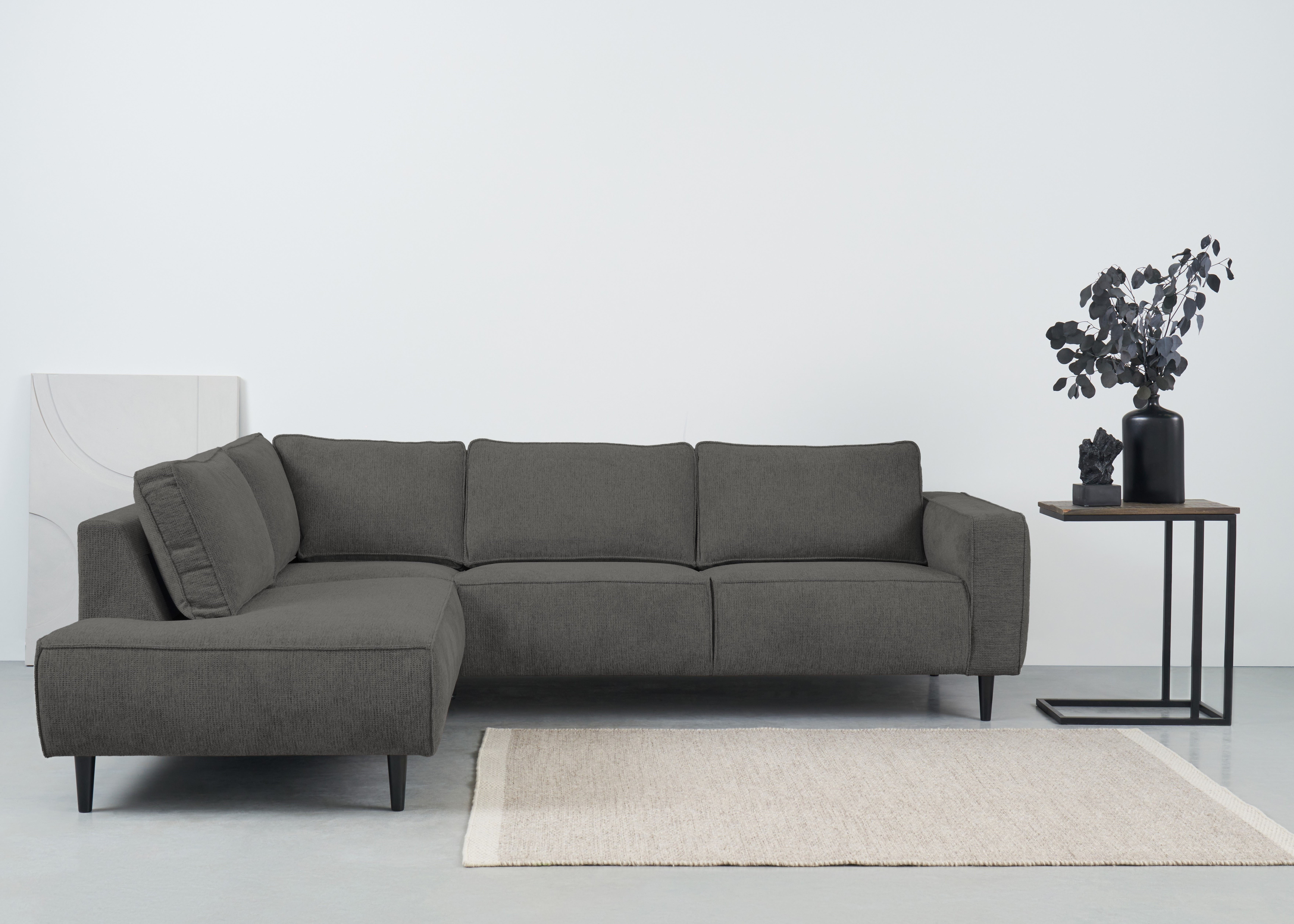 Places of Style Ecksofa »Fumone, Lederoptik oder Soft-Touch Chenille«, Brei günstig online kaufen