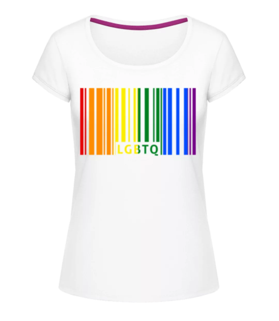 LGBTQ Barcode · Frauen T-Shirt U-Ausschnitt günstig online kaufen