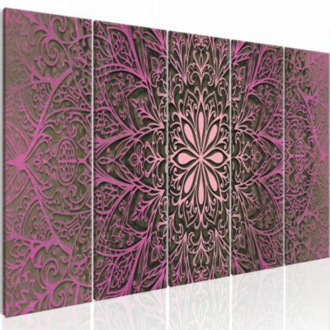 artgeist Wandbild Pink Mandala grau-kombi Gr. 200 x 80 günstig online kaufen