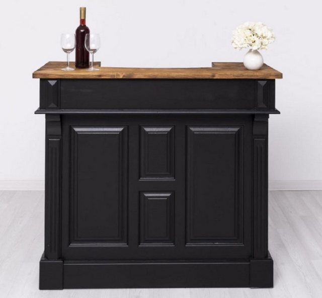 Casa Padrino Barschrank Casa Padrino Landhausstil Bar Theke Schwarz / Braun günstig online kaufen