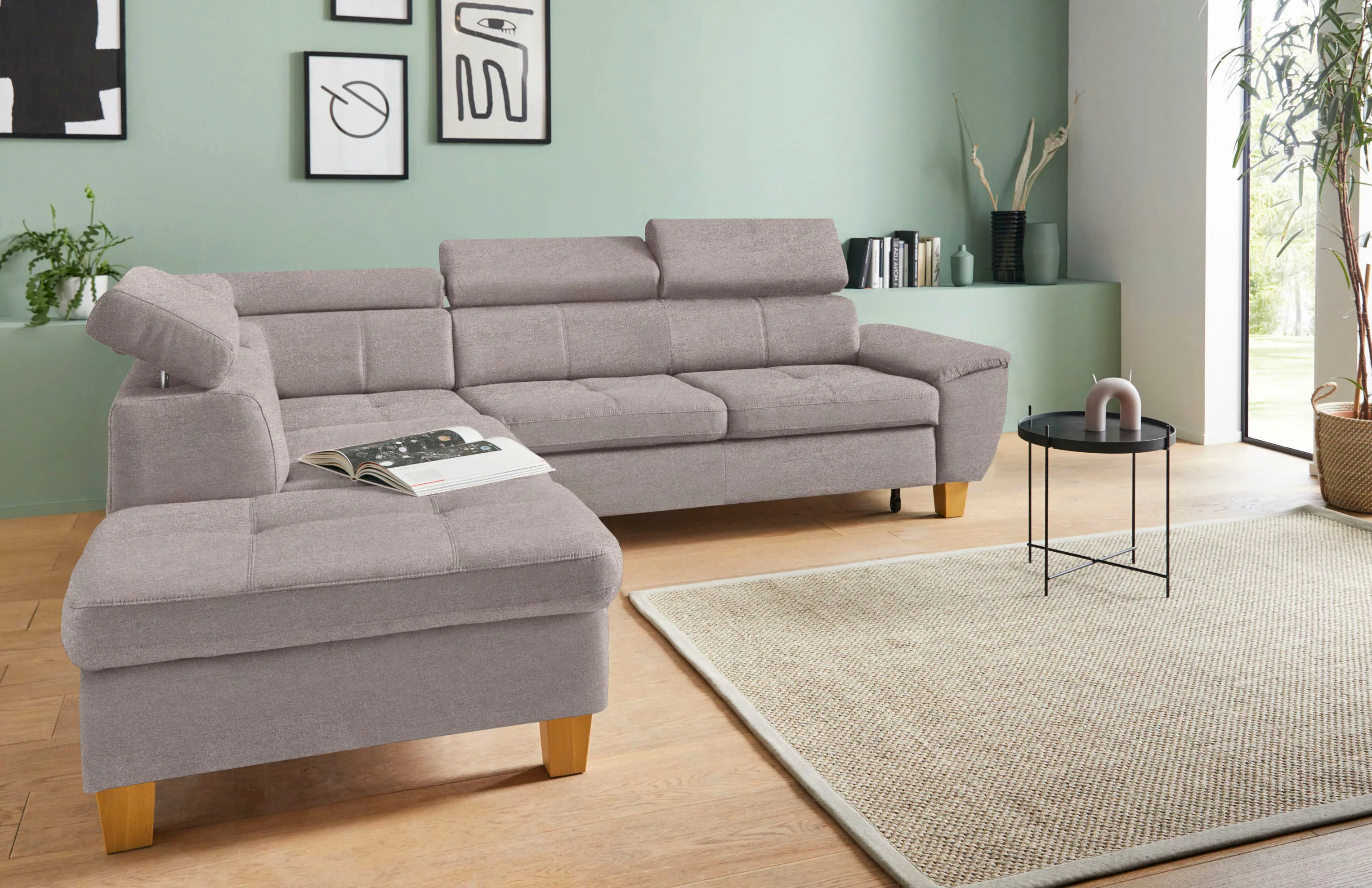 exxpo - sofa fashion Ecksofa "Enya, aufwendige Detailverarbeitung, hoher Si günstig online kaufen