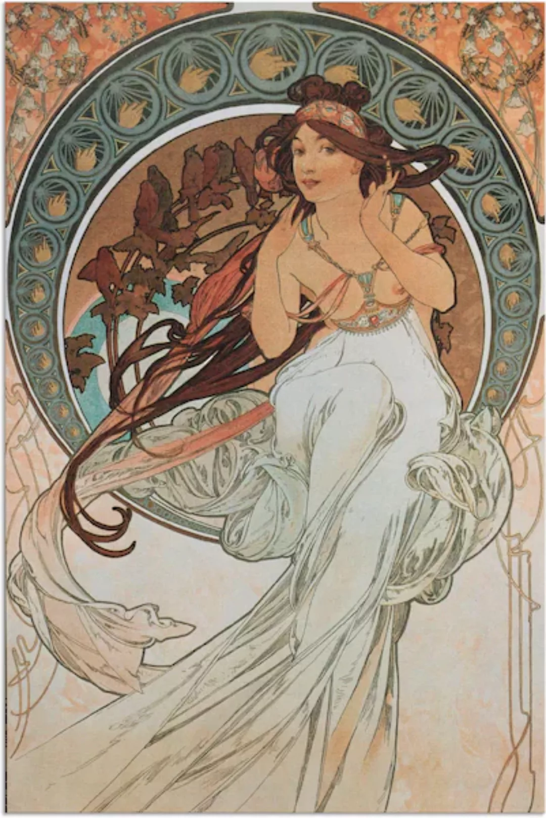 Artland Wandbild »Vier Künste: Die Musik. 1898«, Frau, (1 St.), als Alubild günstig online kaufen