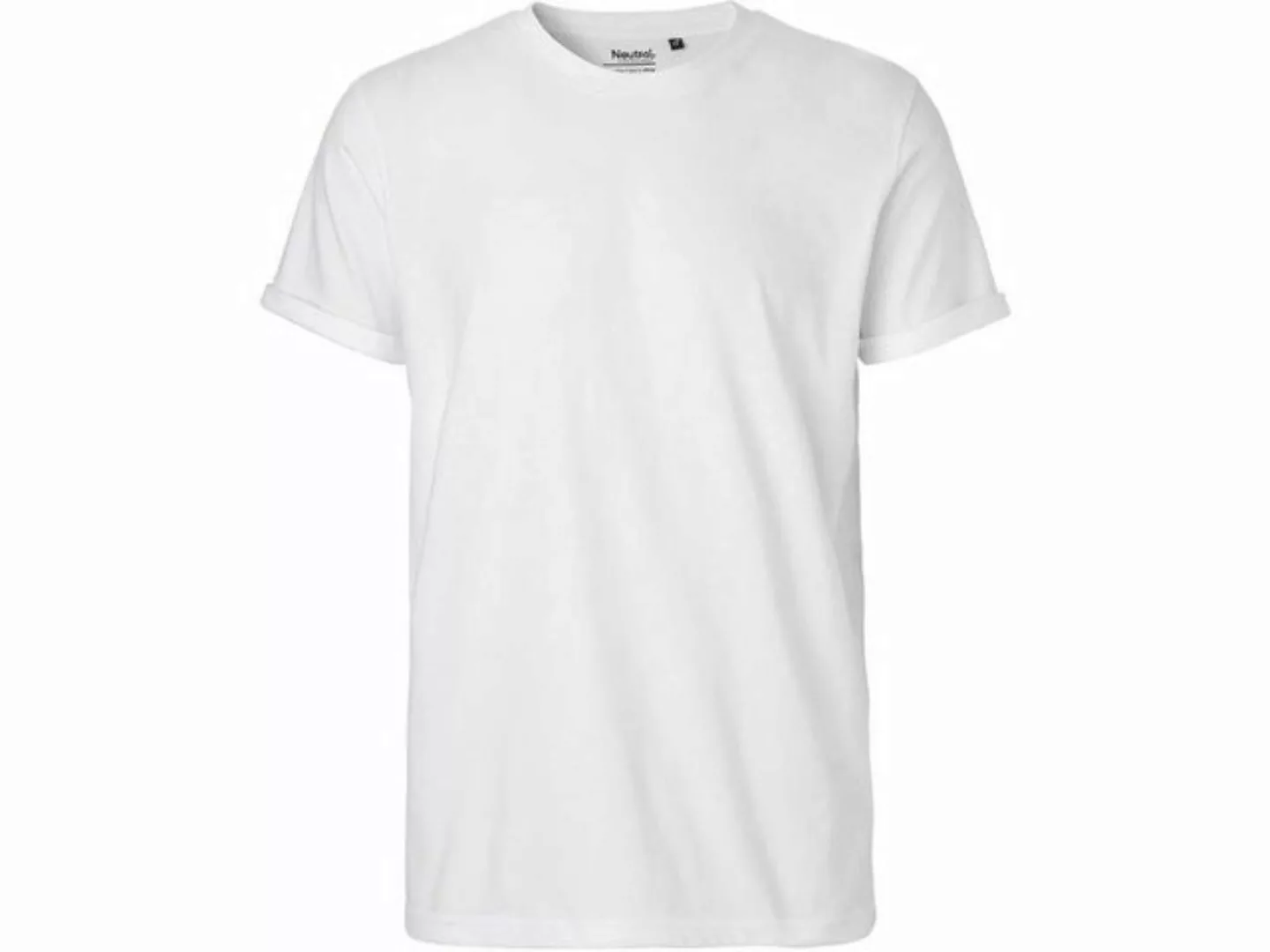 Neutral T-Shirt Neutral Bio-Herren-T-Shirt mit Roll-Up-Ärmeln günstig online kaufen