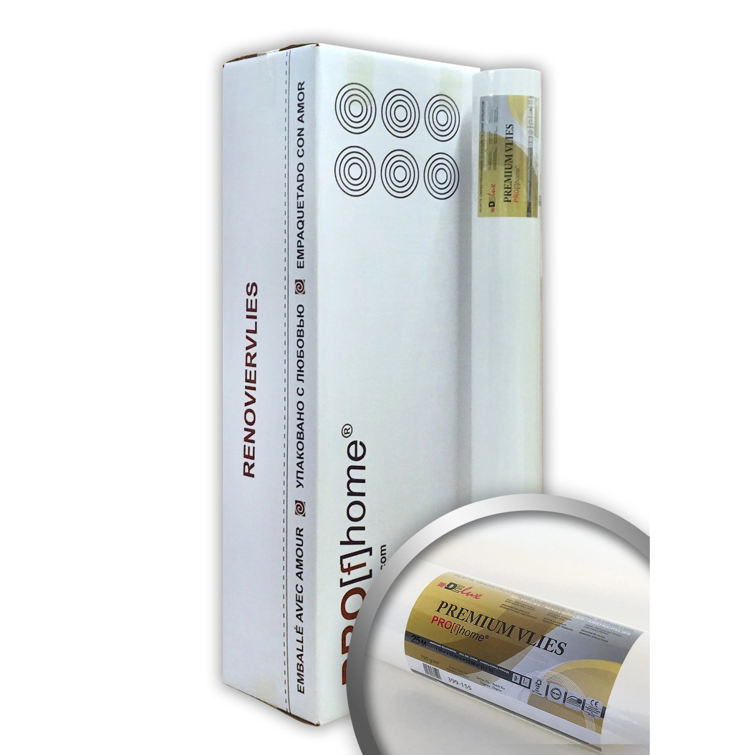 PROFHOME Renoviervlies PremiumVlies 150 g glattes Profi-malervlies Weiß 6 R günstig online kaufen