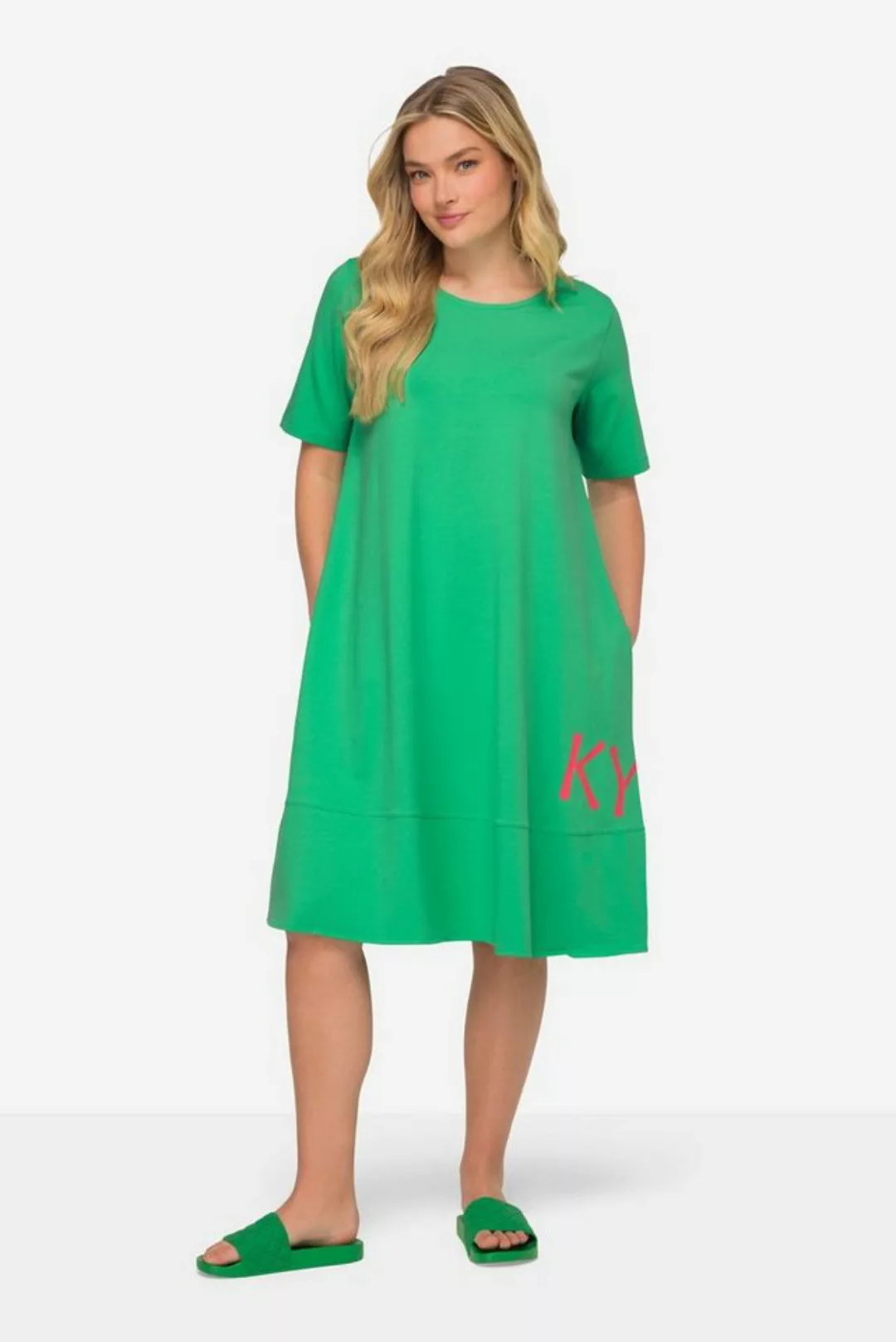 Laurasøn Sommerkleid Jerseykleid Wording-Print Rundhals Halbarm günstig online kaufen