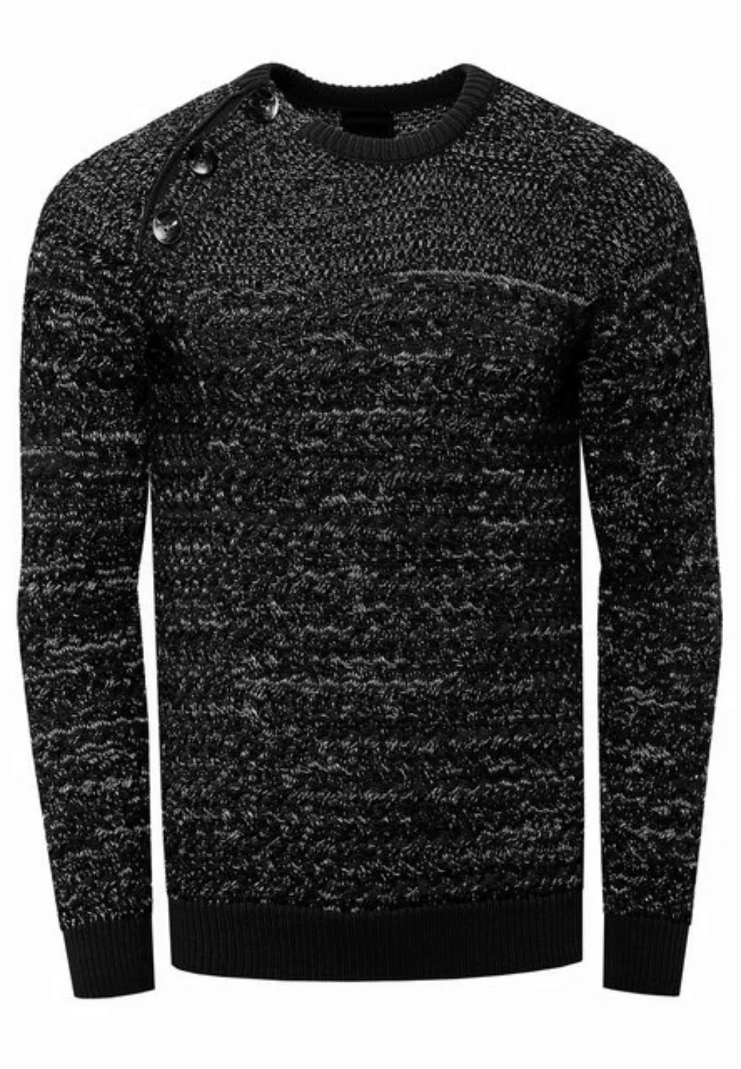 Rusty Neal Strickpullover mit modischen Knöpfen günstig online kaufen