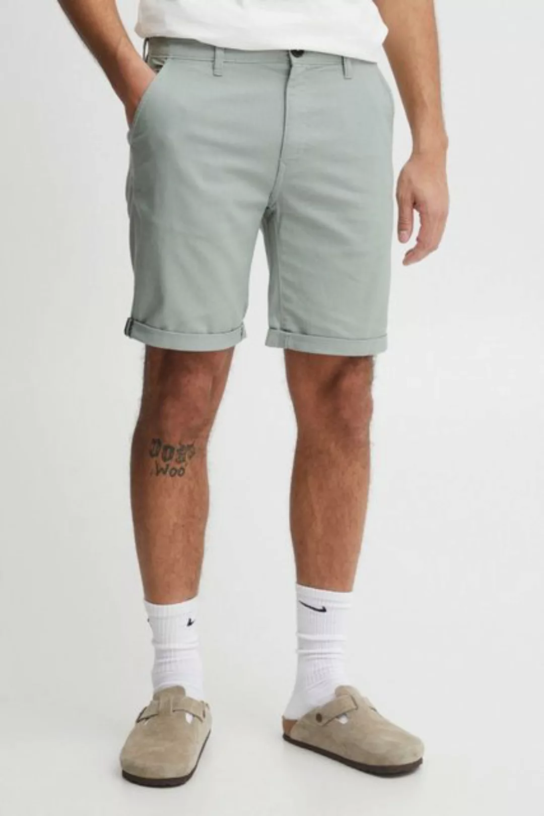 Blend Chinoshorts Chino Shorts Kurze Bermuda Hose aus Leinen und Baumwolle günstig online kaufen