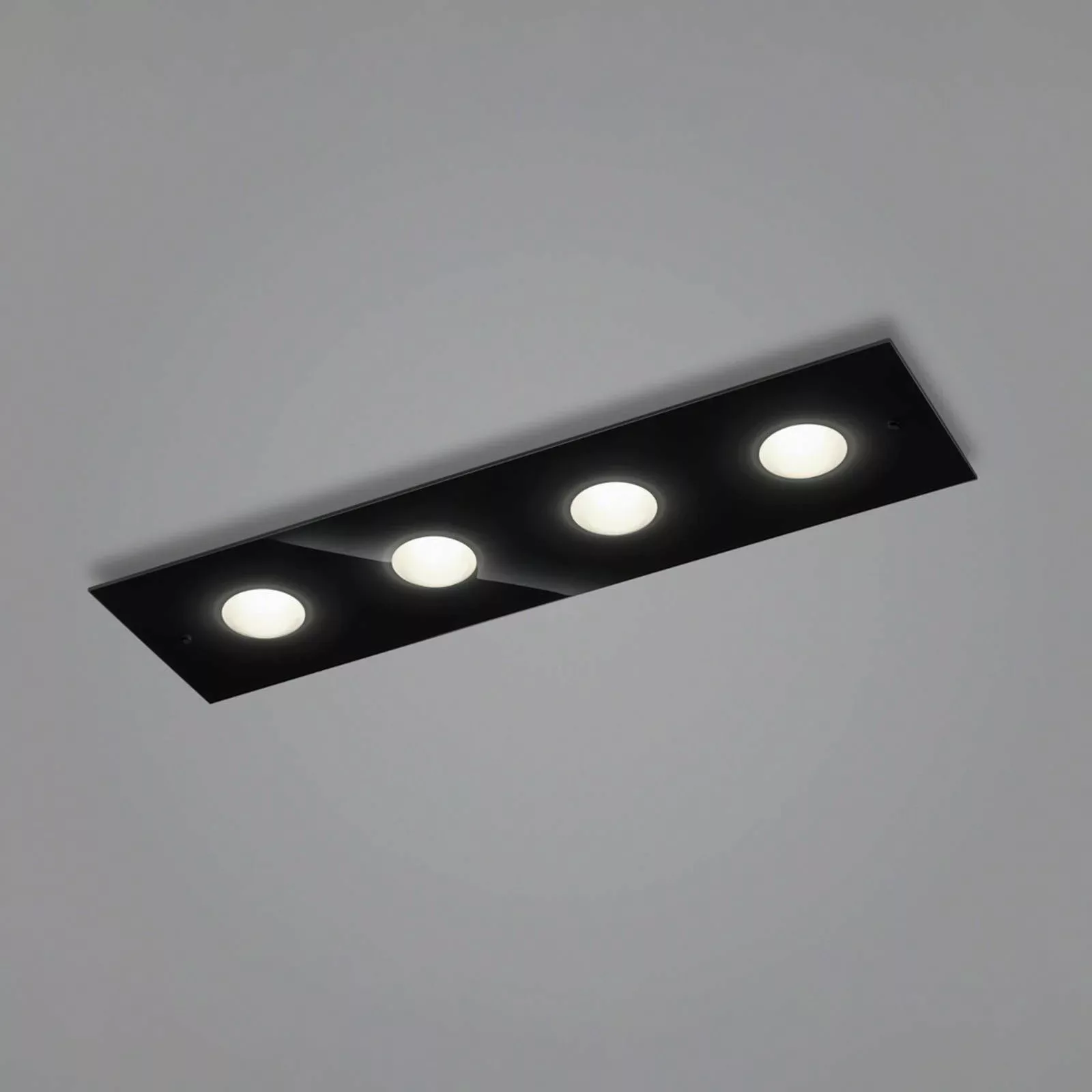 Helestra Nomi LED-Deckenlampe 75x21cm dim schwarz günstig online kaufen