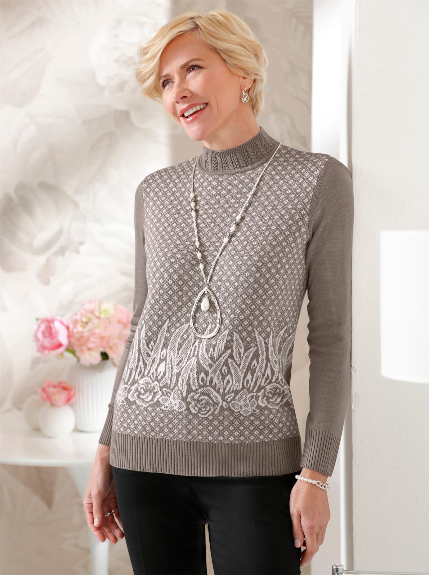 Classic Stehkragenpullover "Pullover" günstig online kaufen