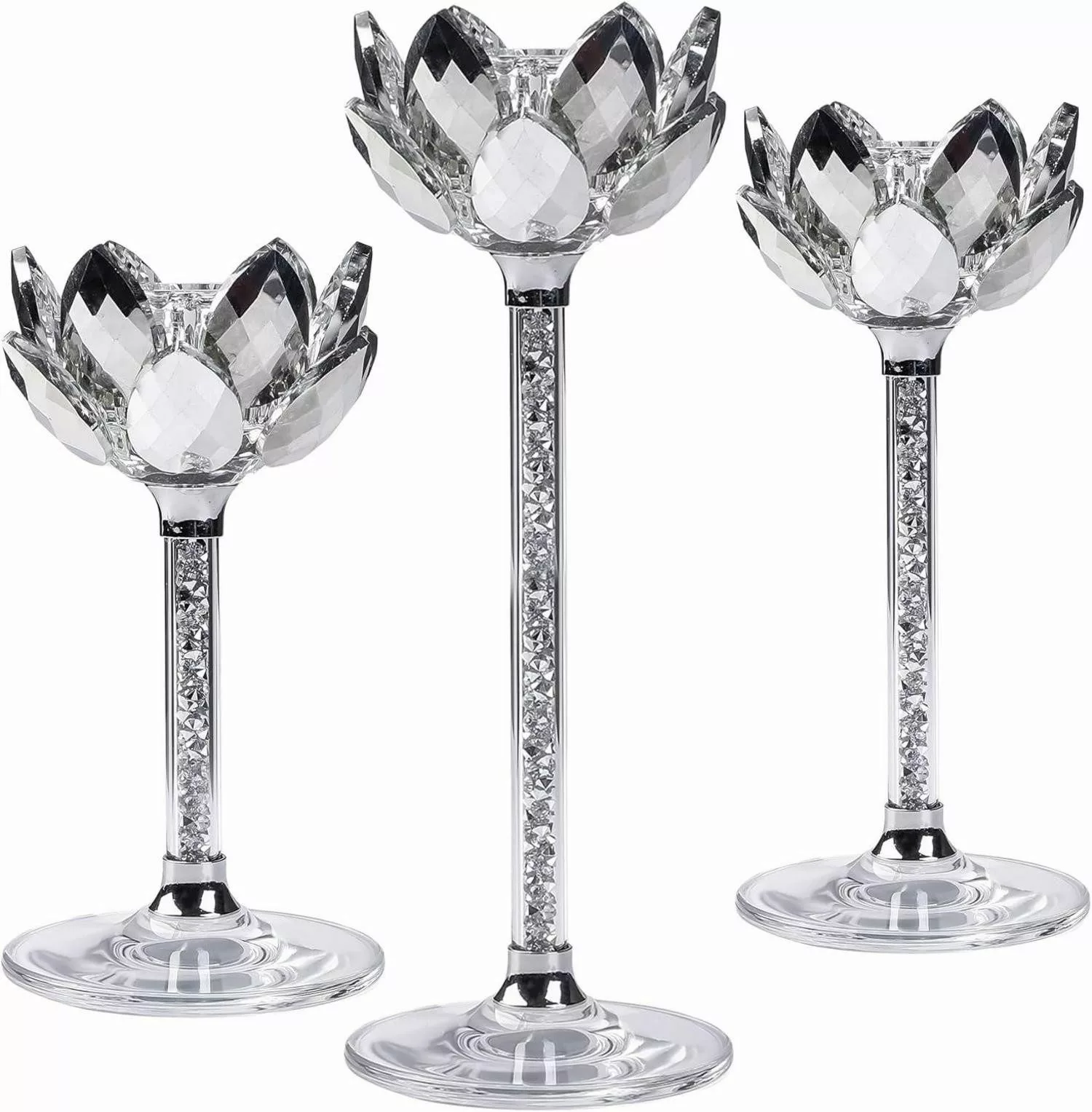 LuxusKollektion Teelichthalter Kristall Lotusblume Kerzenständer 3 günstig online kaufen