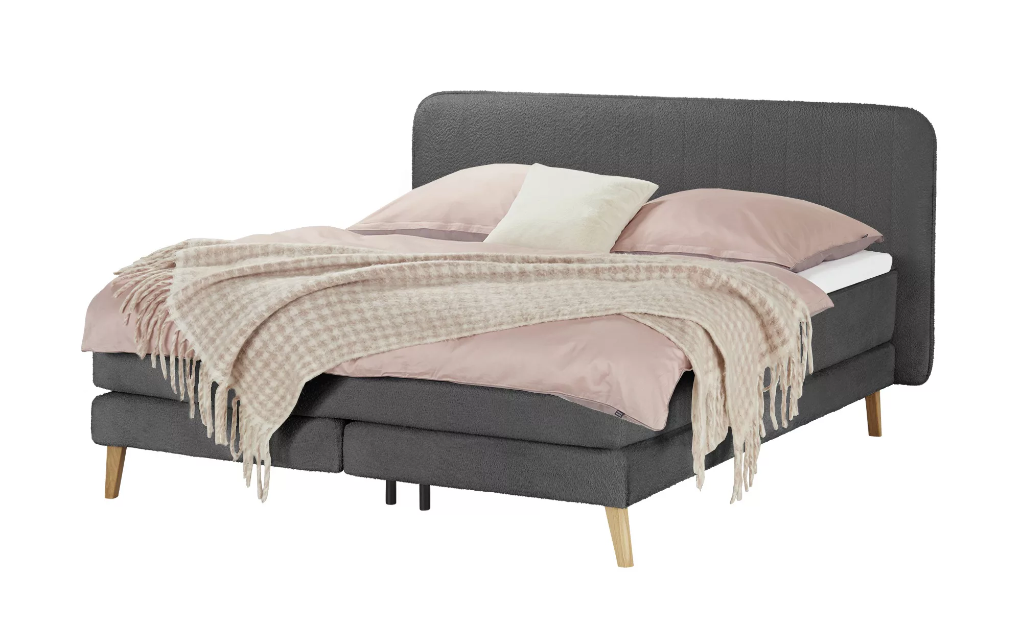 Boxspringbett  Stoke ¦ grau ¦ Maße (cm): B: 167 H: 111 Betten > Einzelbette günstig online kaufen