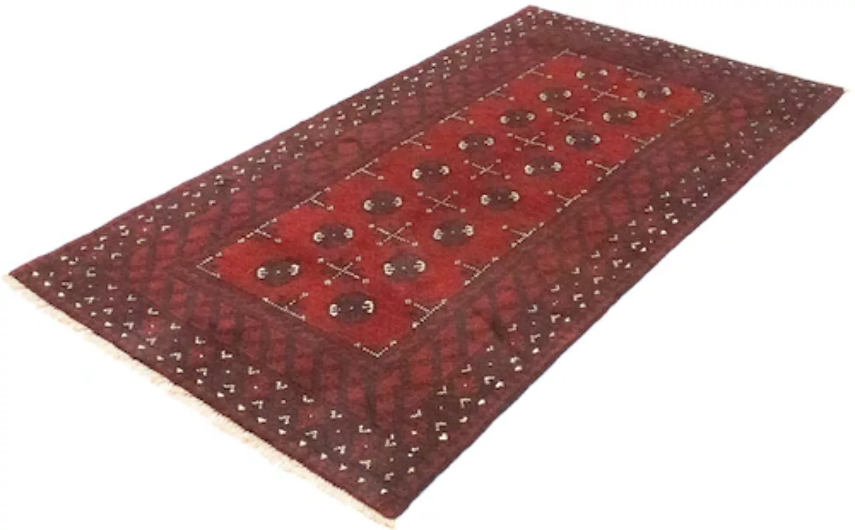 morgenland Wollteppich »Akhche Teppich handgeknüpft rot«, rechteckig günstig online kaufen