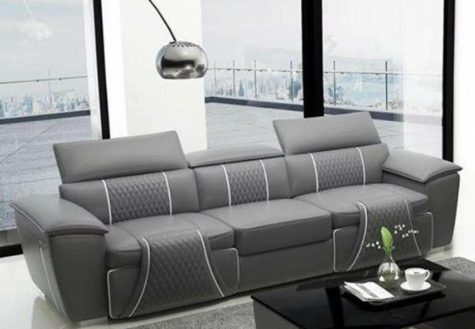 JVmoebel Sofa Multifunktions Couch Relax Sofa Leder Polster Couchen Dreisit günstig online kaufen