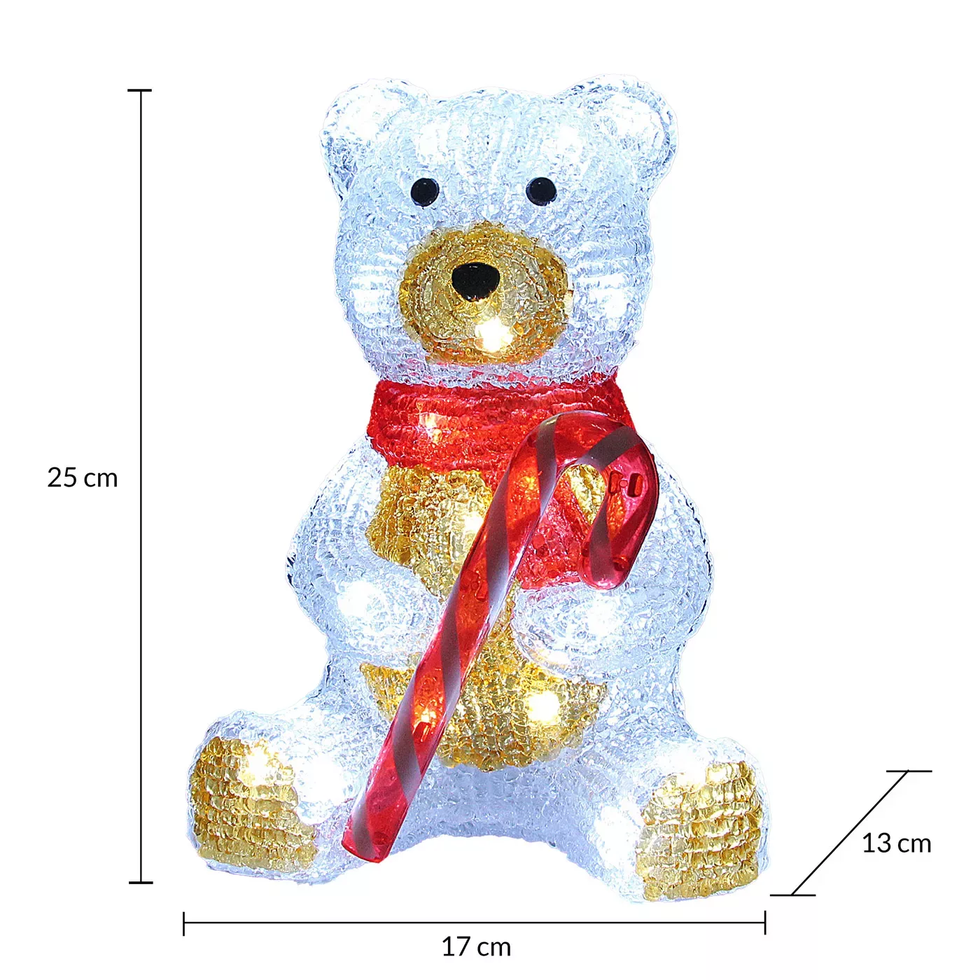 LED Acryl Figur Weihnachten Teddy sitzend günstig online kaufen