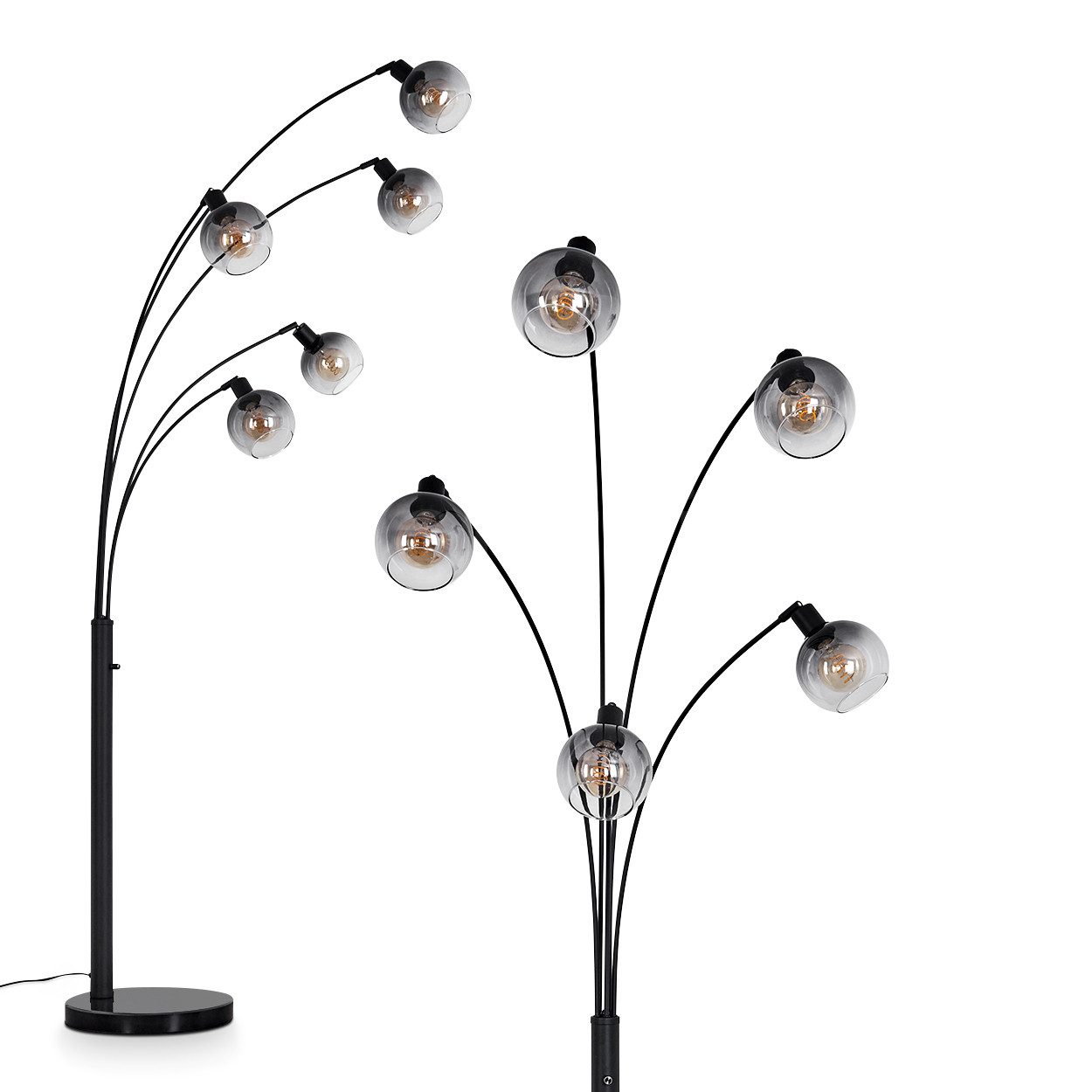 hofstein Stehlampe Stehlampe aus Metall/Glas in günstig online kaufen