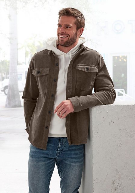 John Devin Hemdjacke, modernes Cord-Overshirt mit aufgesetzten Taschen günstig online kaufen