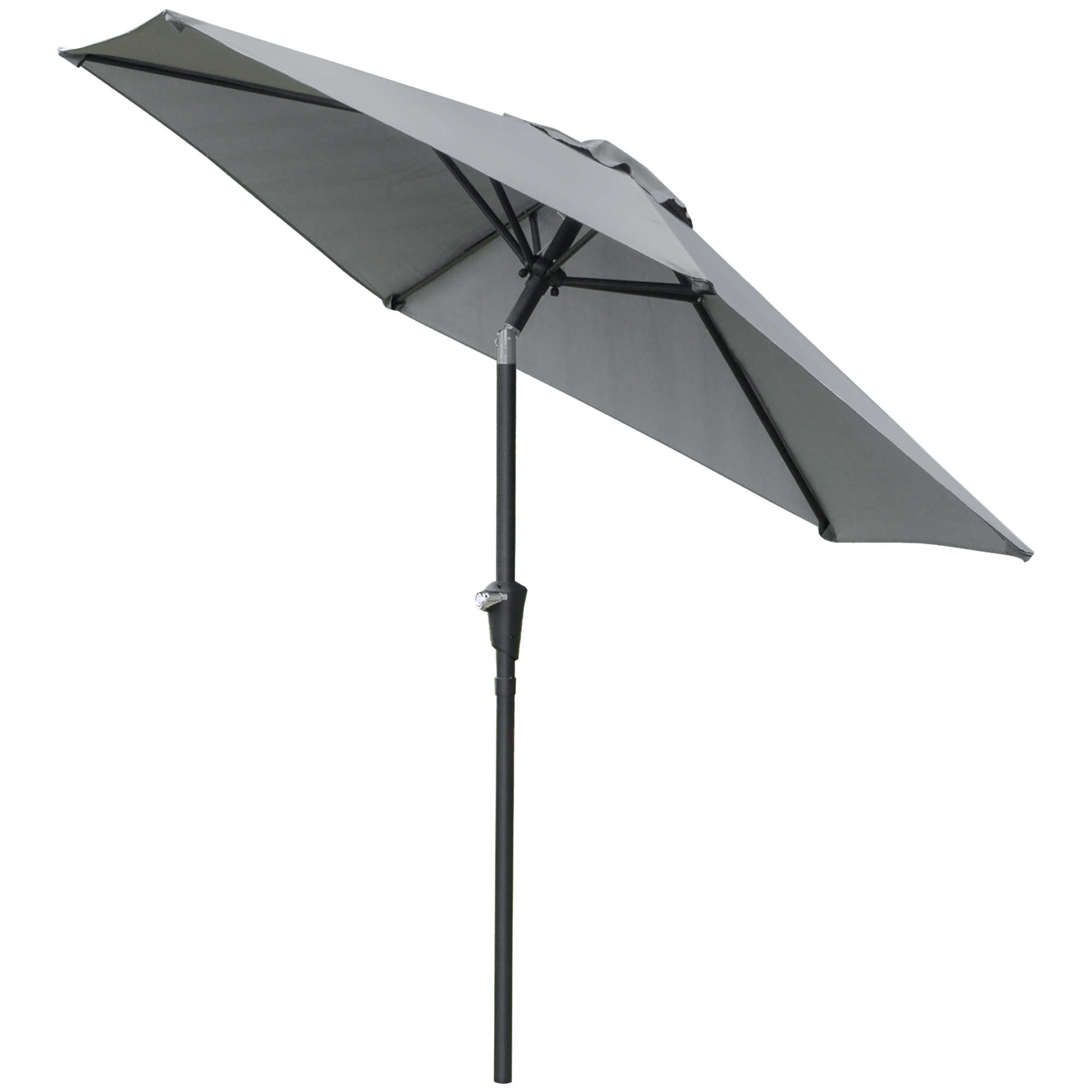 Outsunny Garten Sonnenschirm Hexagonal neigbar dim. Ø 2,3 x 2,16H m Metall günstig online kaufen