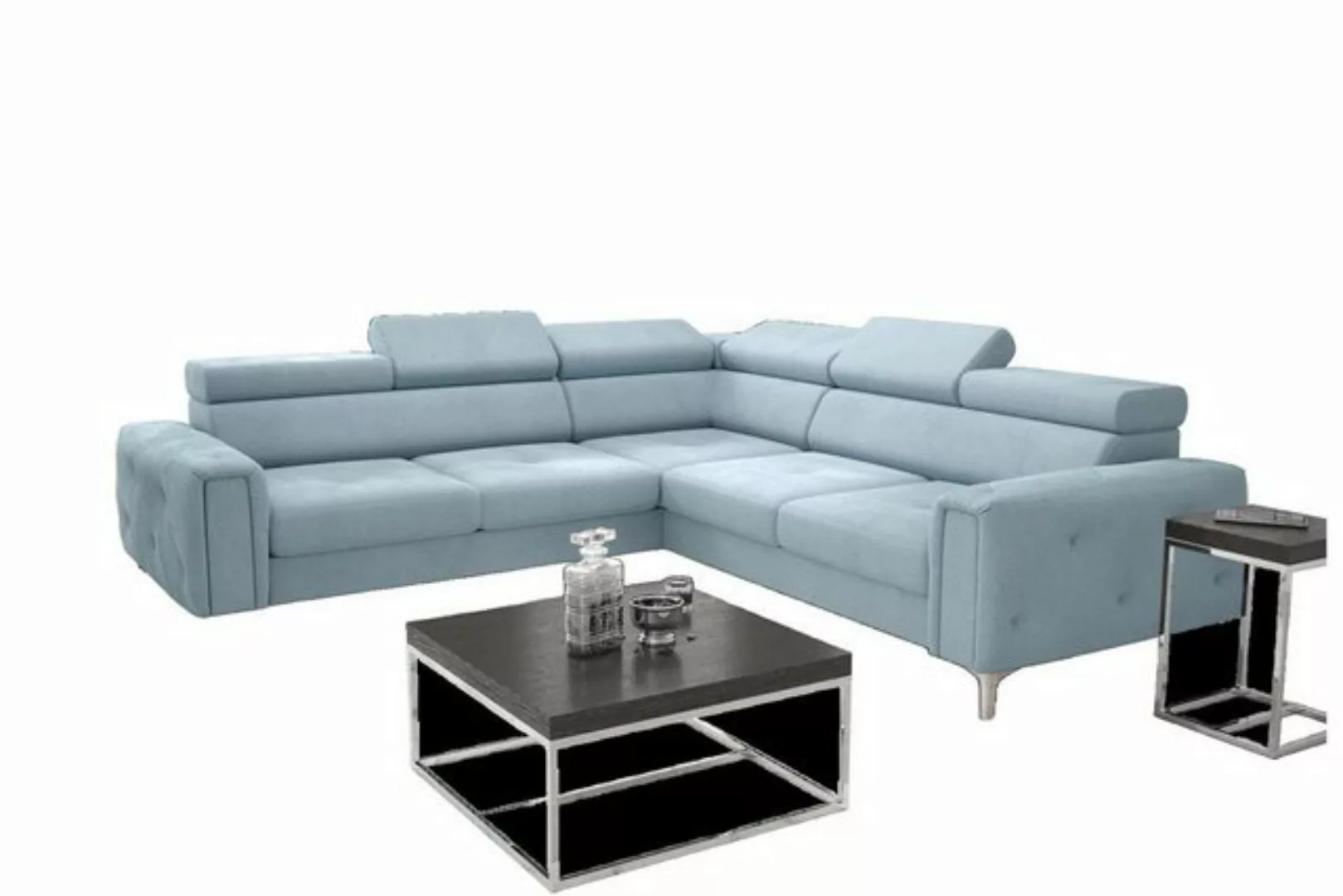 JVmoebel Ecksofa Graues Luxus Ecksofa Moderne Wohnlandschaft Polster Sofa N günstig online kaufen