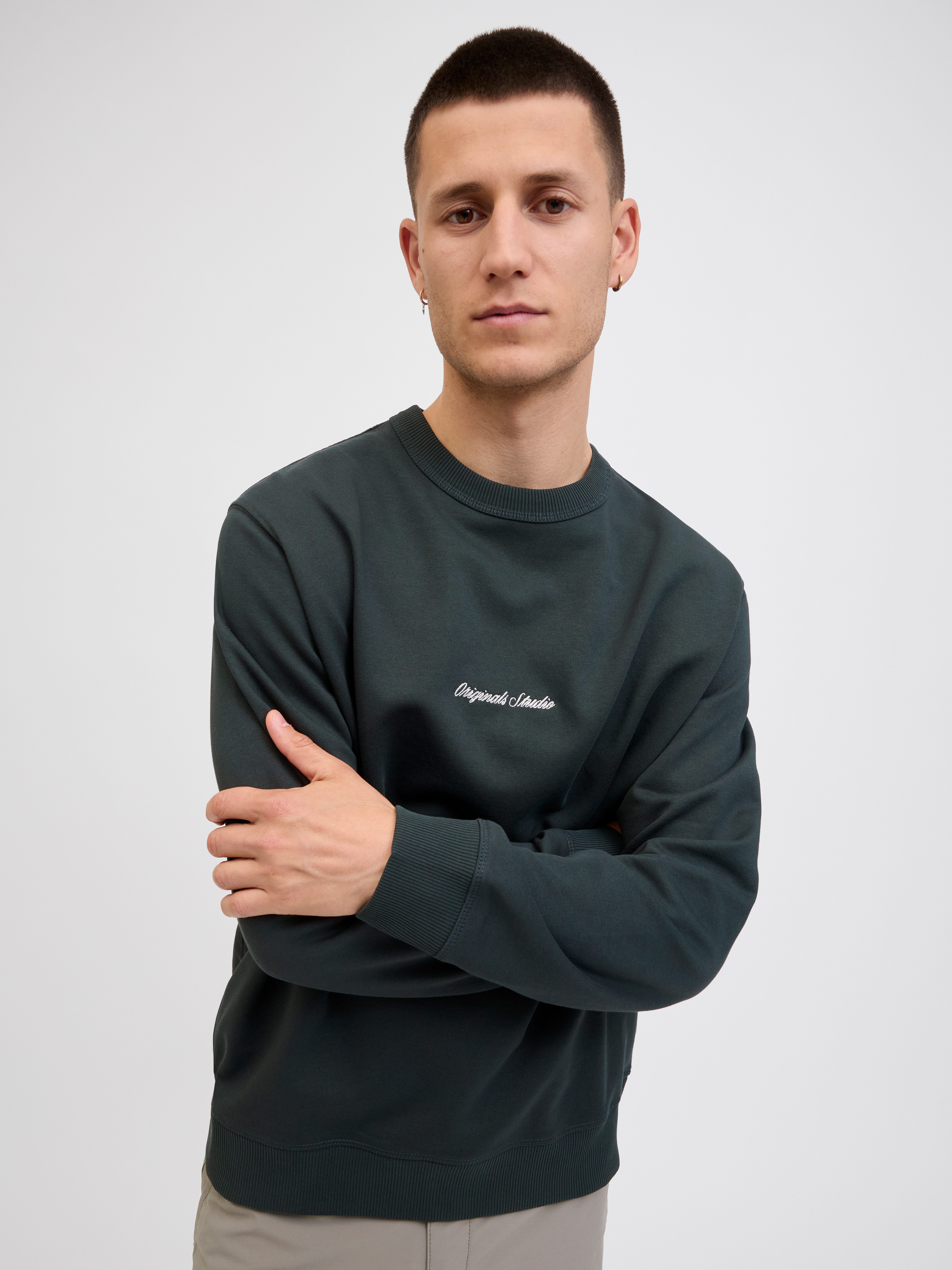 Jack & Jones Herren Sweatshirt JORNORREBRO EMB SWEAT CREW - Relaxed Fit günstig online kaufen