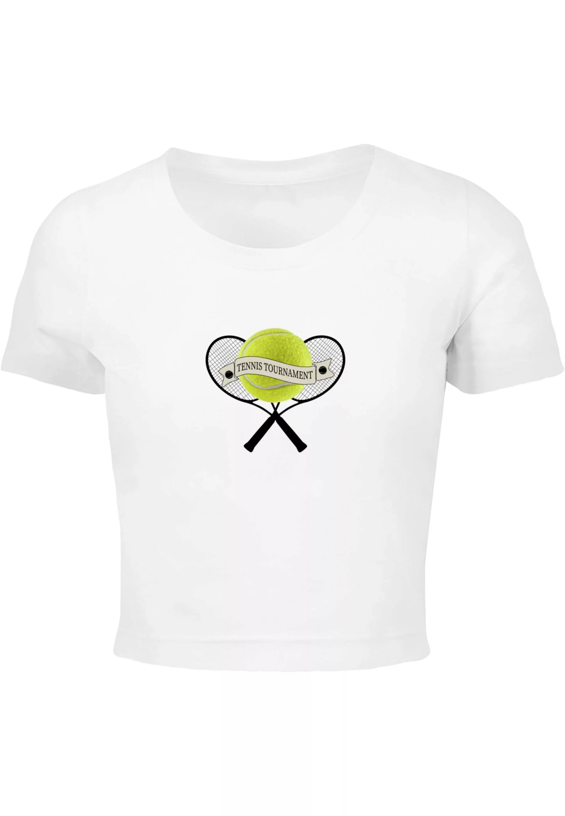 Merchcode T-Shirt "Merchcode Damen Ladies Tennis Tournament Cropped Tee" günstig online kaufen