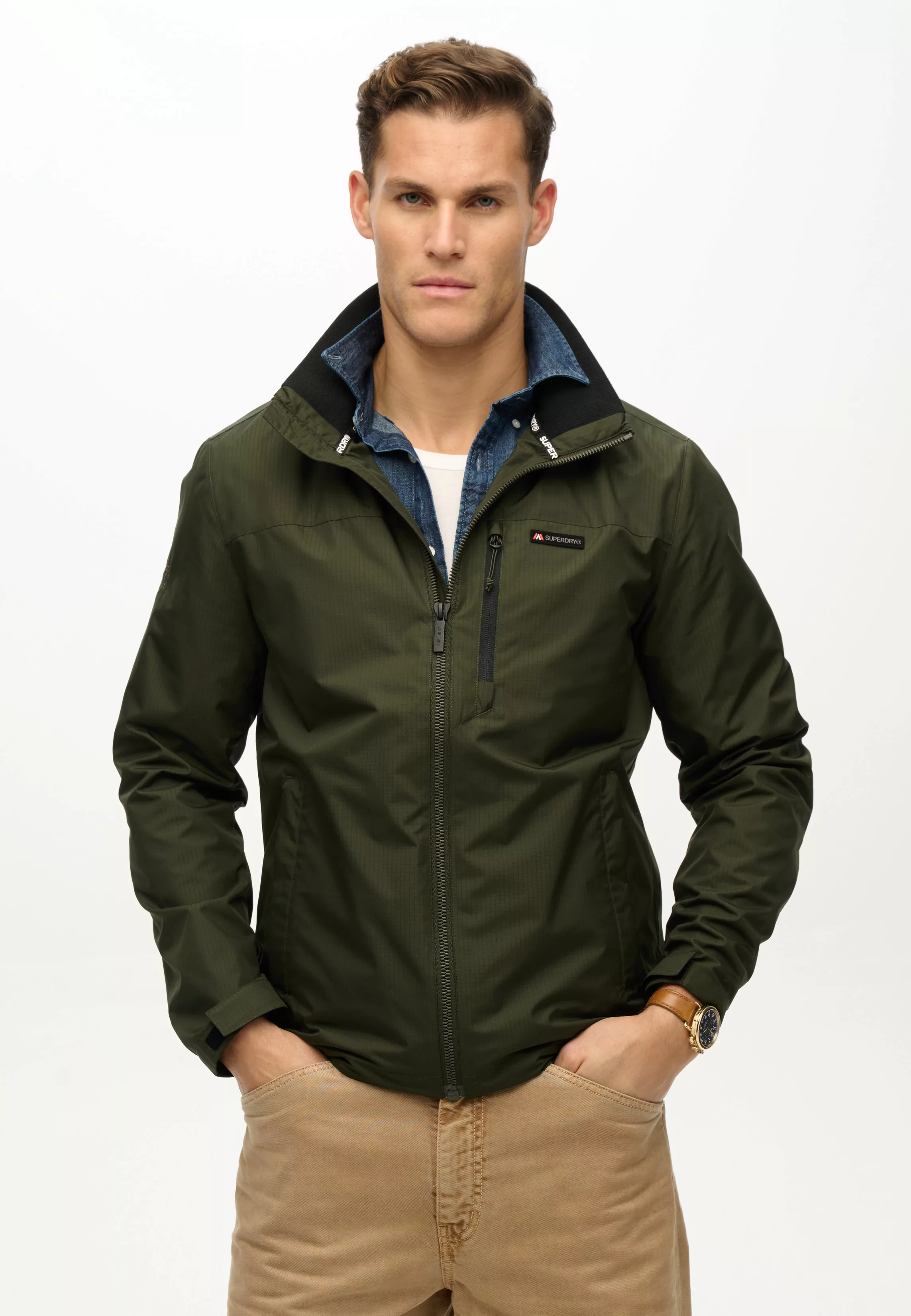 Superdry Outdoorjacke "NON HOOD LOGO WINDBREAKER", ohne Kapuze günstig online kaufen