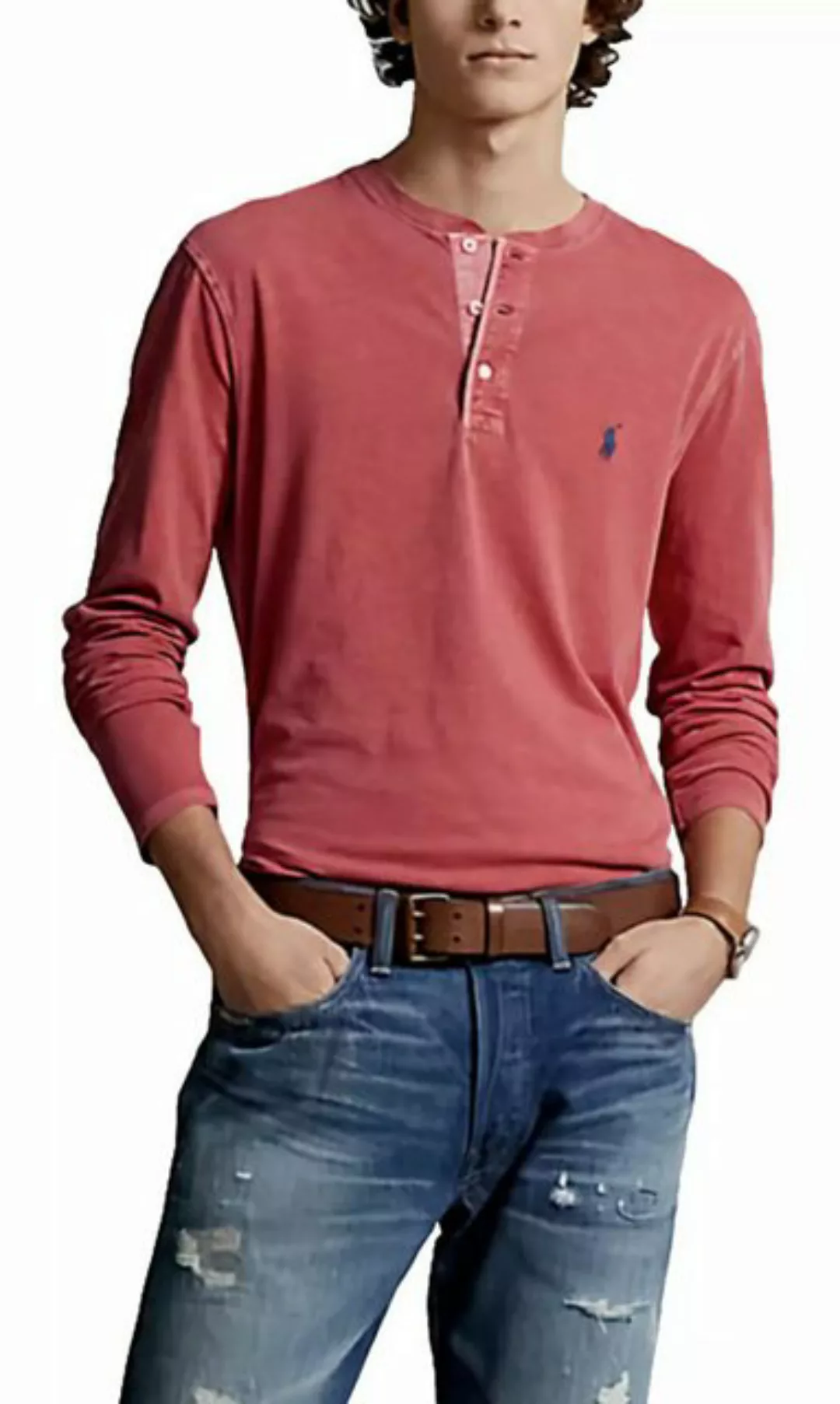 Polo Ralph Lauren Henleyshirt Retro Slub Opa Grandfather Sweatshirt Henley- günstig online kaufen