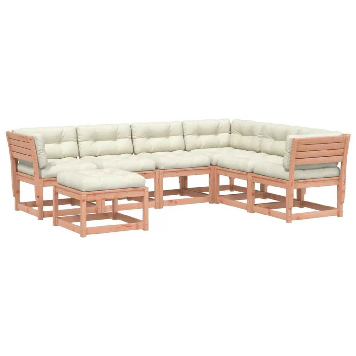 vidaXL 7-tlg Garten-Lounge-Set mit Kissen Massivholz Douglasie Modell 14 günstig online kaufen