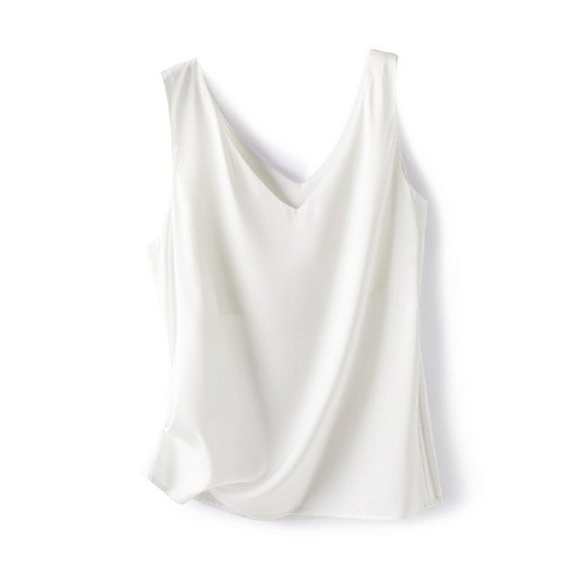 Zoclack Tanktop Damen Silk Satin Tank Top, V-Ausschnitt Ärmellose Camisole günstig online kaufen