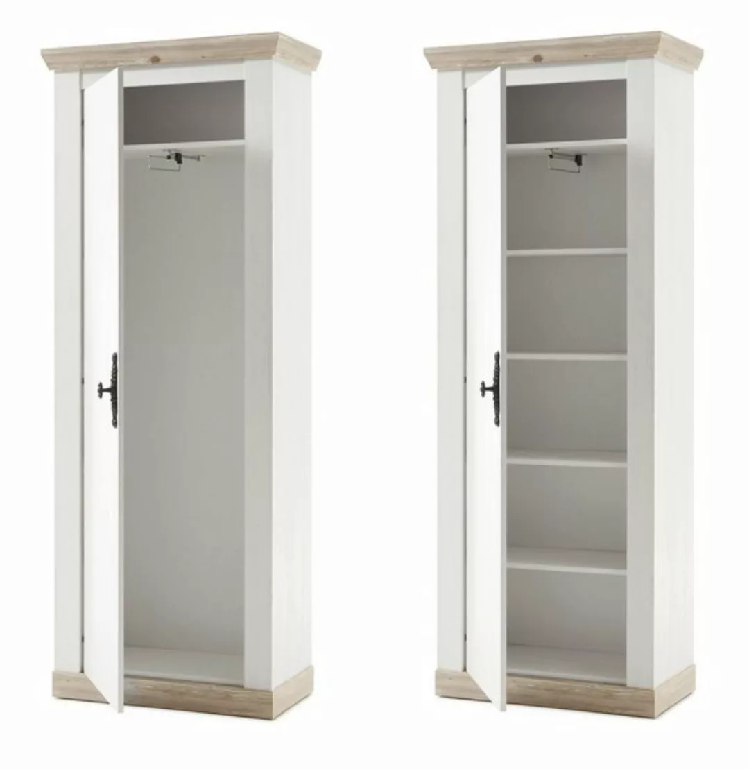 Furn.Design Garderobenschrank Rovola (Schuhschrank in Pinie weiß, 73 x 201 günstig online kaufen