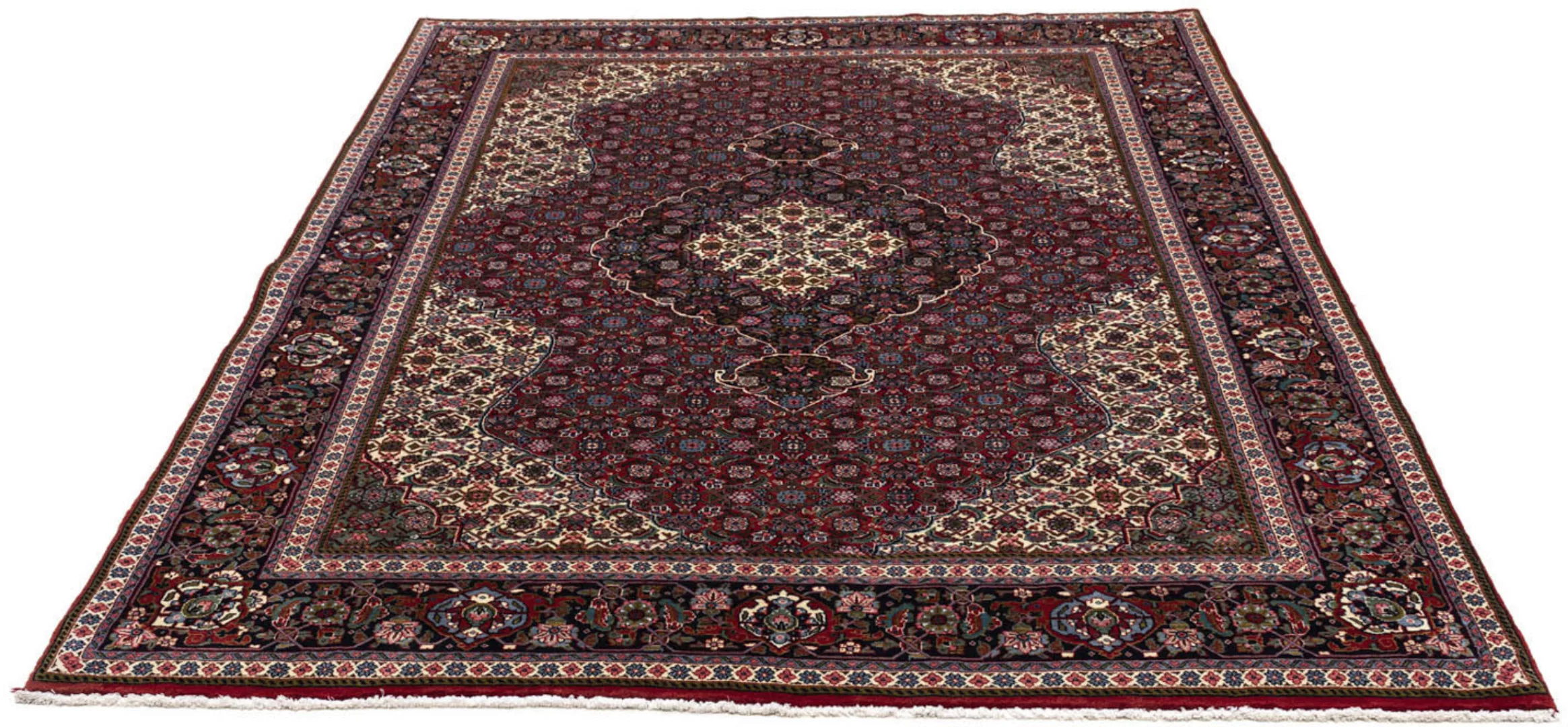 morgenland Wollteppich »Kaschmar Blumenmuster Blu scuro 336 x 246 cm«, rech günstig online kaufen