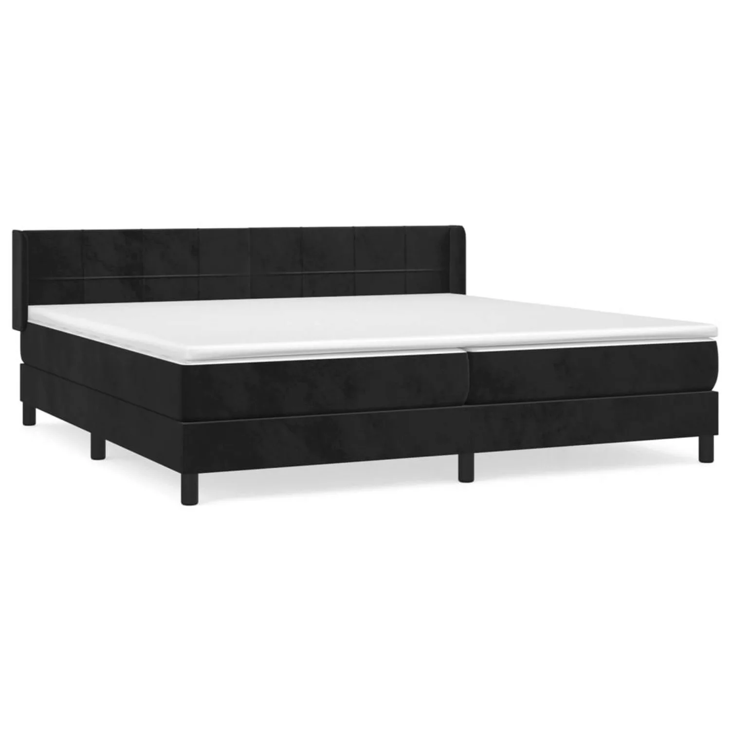 vidaXL Boxspringbett mit Matratze Schwarz 200x200 cm Samt1388747 günstig online kaufen