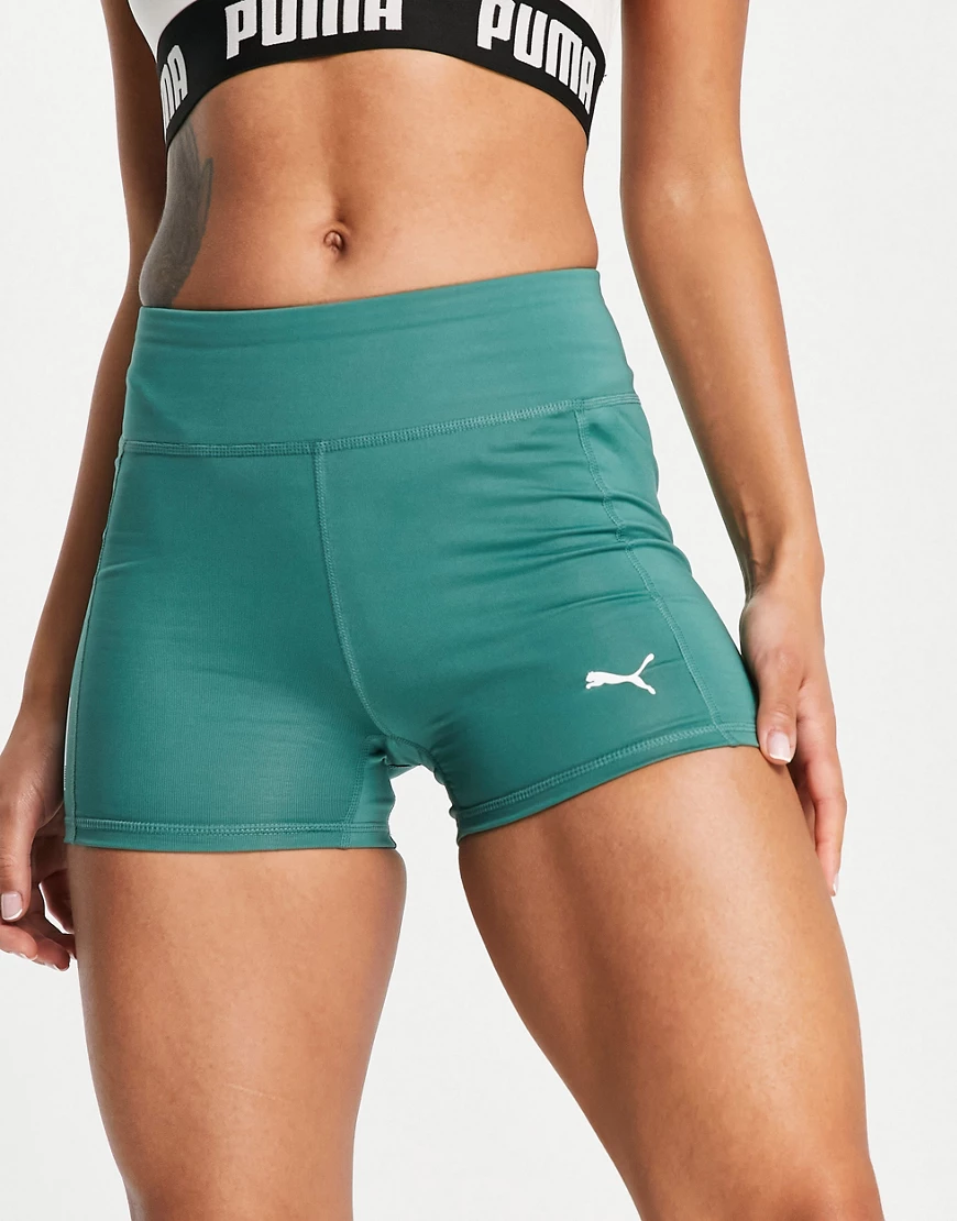 Puma – Train Favourite – Leggingshorts in Blaugrün günstig online kaufen