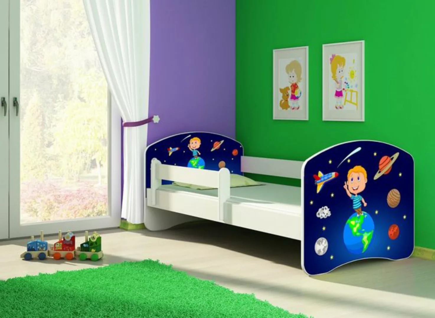 Clamaro Kinderbett (Kinderbett, Babybett 70x140, 80x160, 80x180cm Juniorbet günstig online kaufen