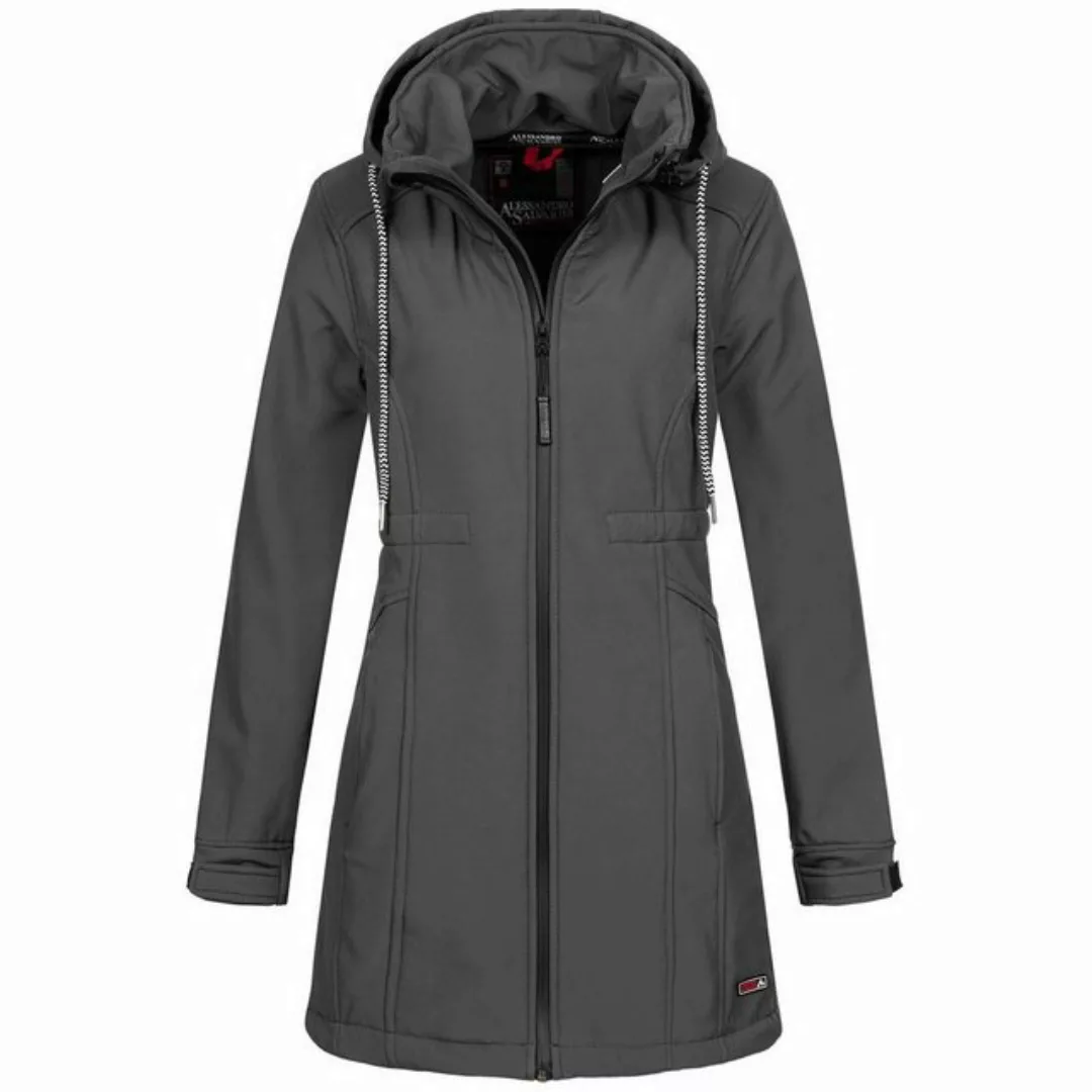 Alessandro Salvarini Softshelljacke ASLucia lang mit hohem Stehkragen günstig online kaufen