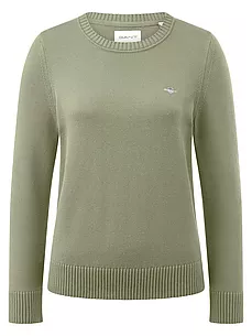 Rundhals-Pullover GANT grün günstig online kaufen