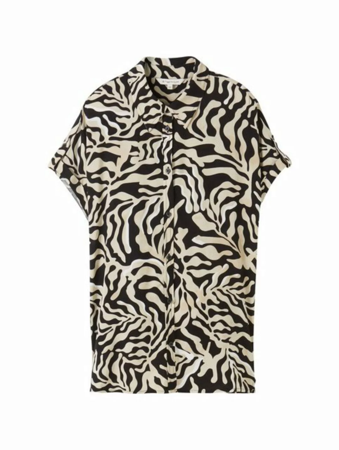 TOM TAILOR Kurzarmbluse Loose Fit Bluse aus Viskose günstig online kaufen