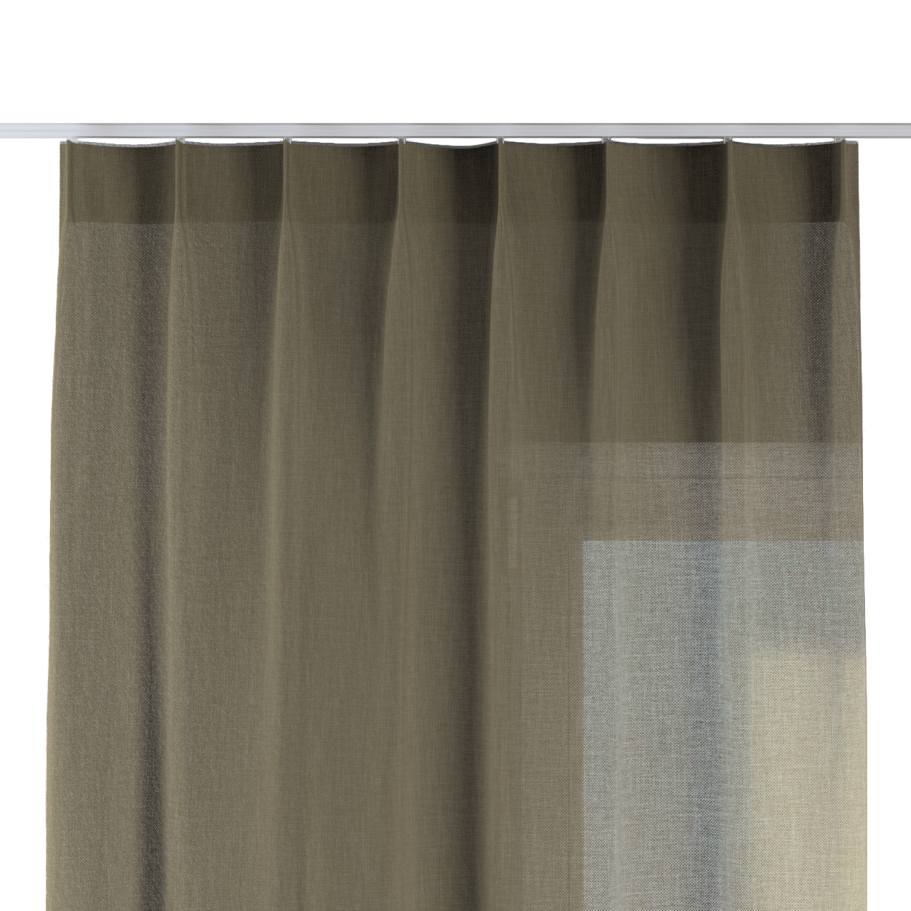 Vorhang mit flämischen 1-er Falten, khaki, Sensual Premium (144-41) günstig online kaufen