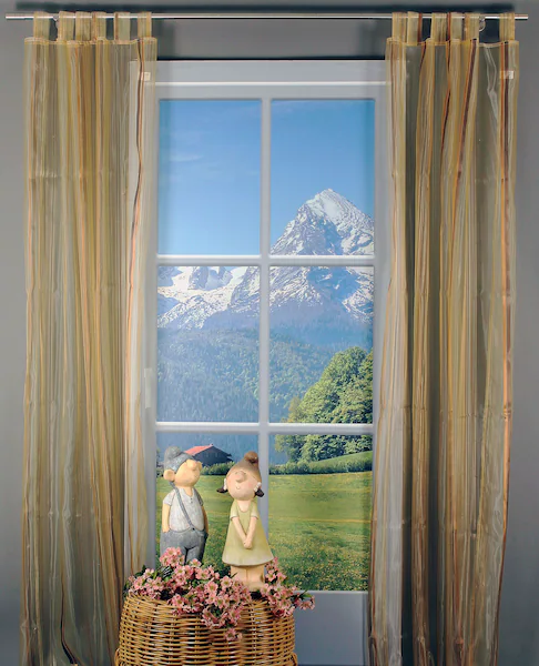 HOSSNER - ART OF HOME DECO Gardine »Chiemsee«, (1 St.), Schlaufenschal im z günstig online kaufen