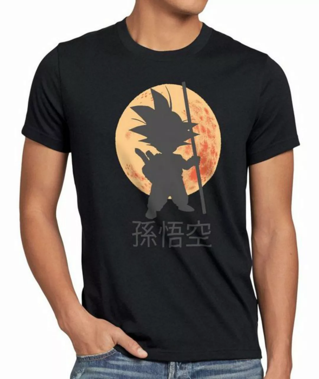 style3 Print-Shirt Herren T-Shirt Goku Mond Ball Krillin Dragon Roshi Anime günstig online kaufen