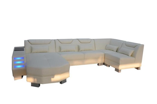 JVmoebel Ecksofa Designer Sofa mit USB Eck Leder Ecke Sofa Polster Zimmer L günstig online kaufen