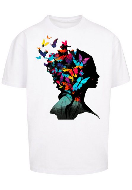 F4NT4STIC T-Shirt Schmetterling Silhouette OVERSIZE TEE Print günstig online kaufen