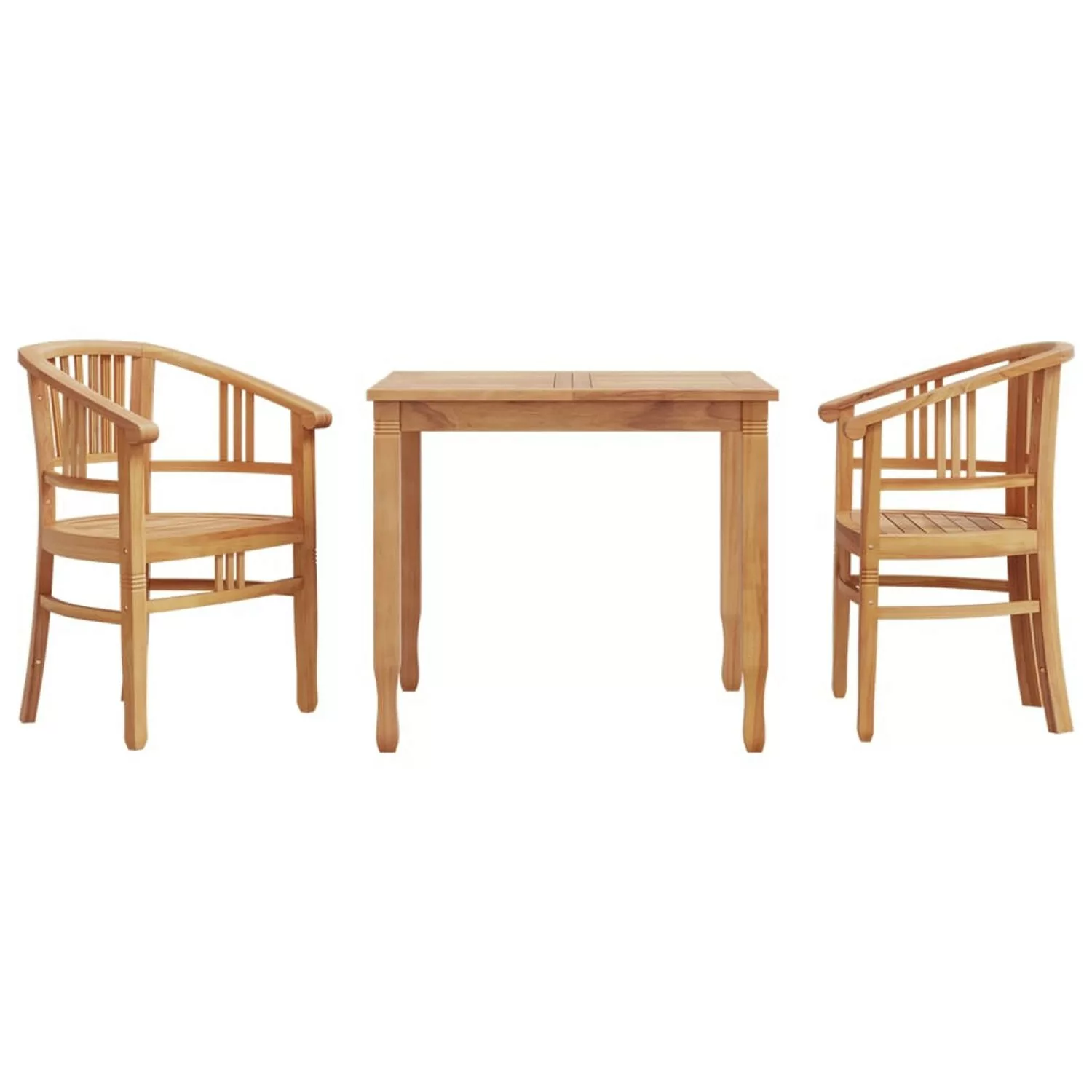 vidaXL 3-tlg Garten-Essgruppe Massivholz Teak Modell 34 günstig online kaufen